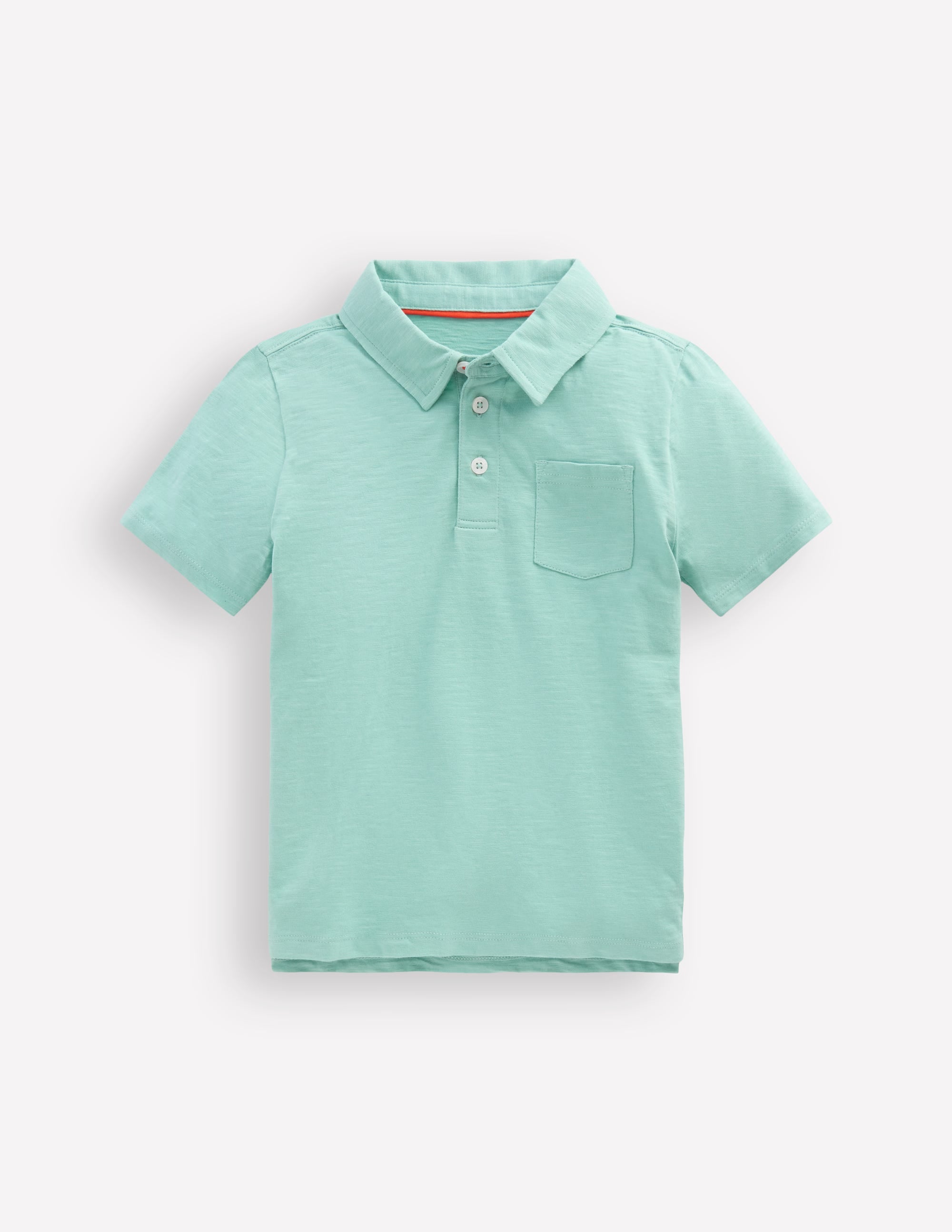 Flammgarn-Polohemd-Aqua Meeresblau - Image 1