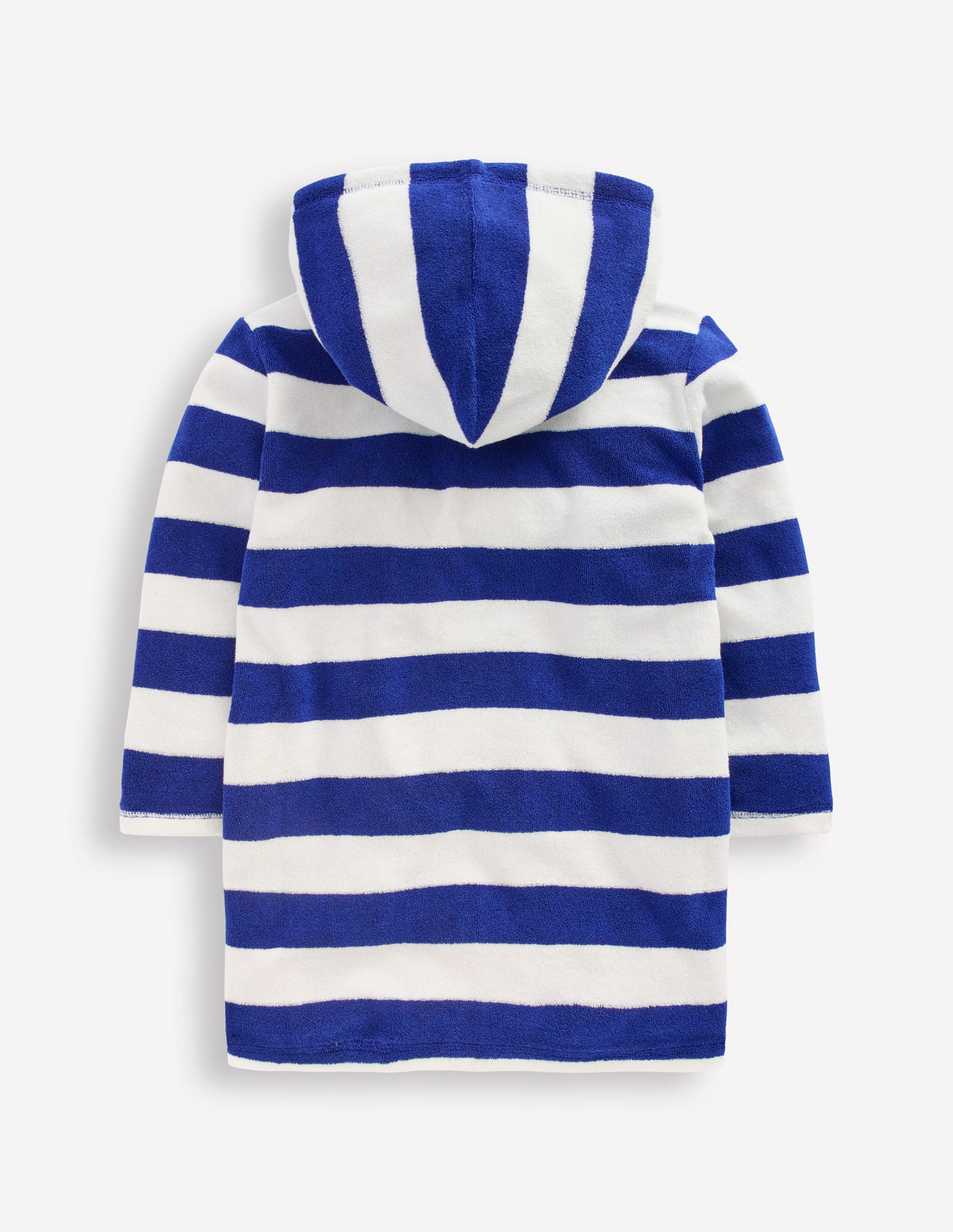 Poncho en éponge à fermeture zippée-Rayé bleu saphir - Image 2