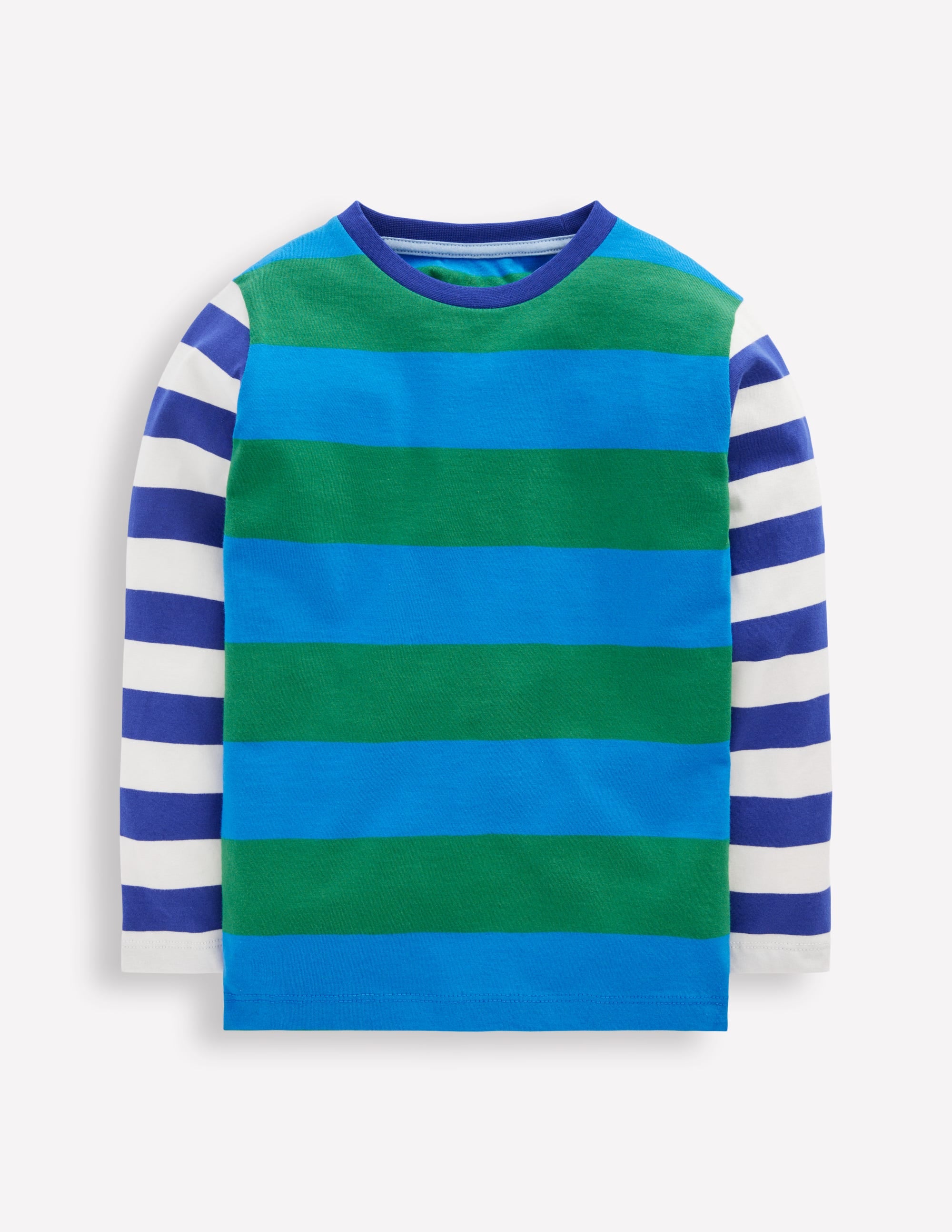 Kuddelmuddel-Langarmshirt-Blau/Grün/Orange - Image 1