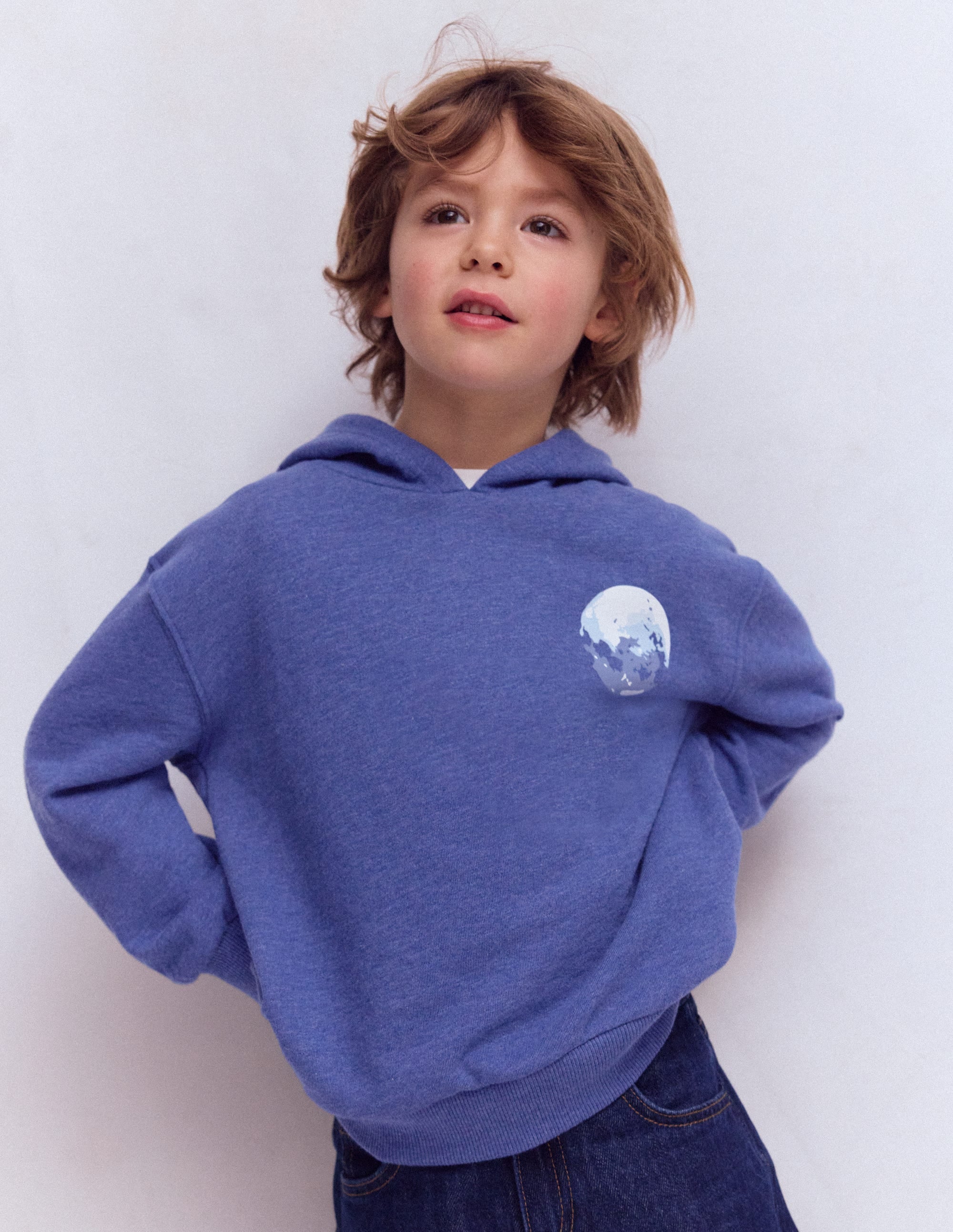 Kapuzenpullover vorn und hinten bedruckt-Mondphasen - Image 1