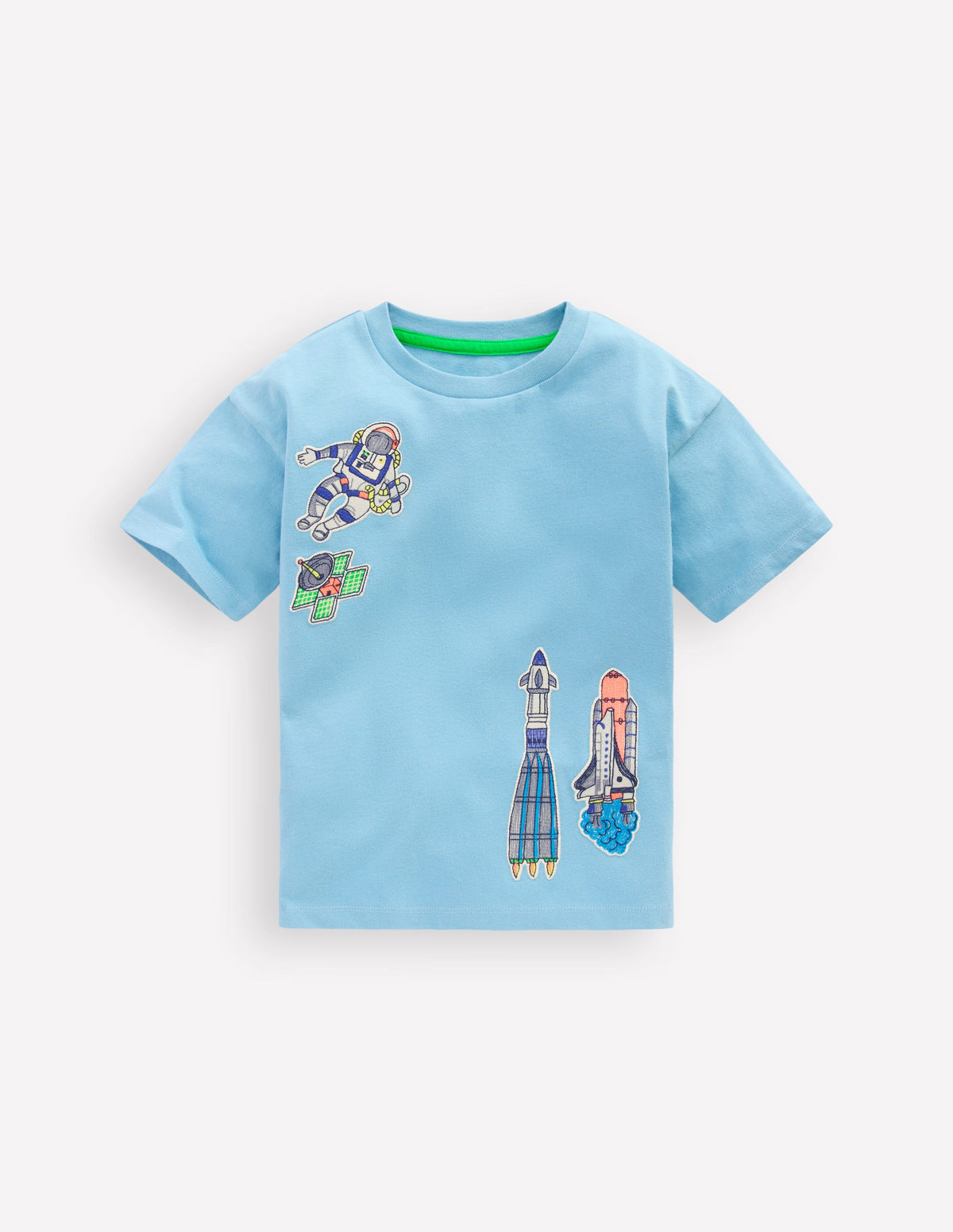 Short Sleeve Badge T-shirt-GLACIER LAKE Outer Space - Image 1