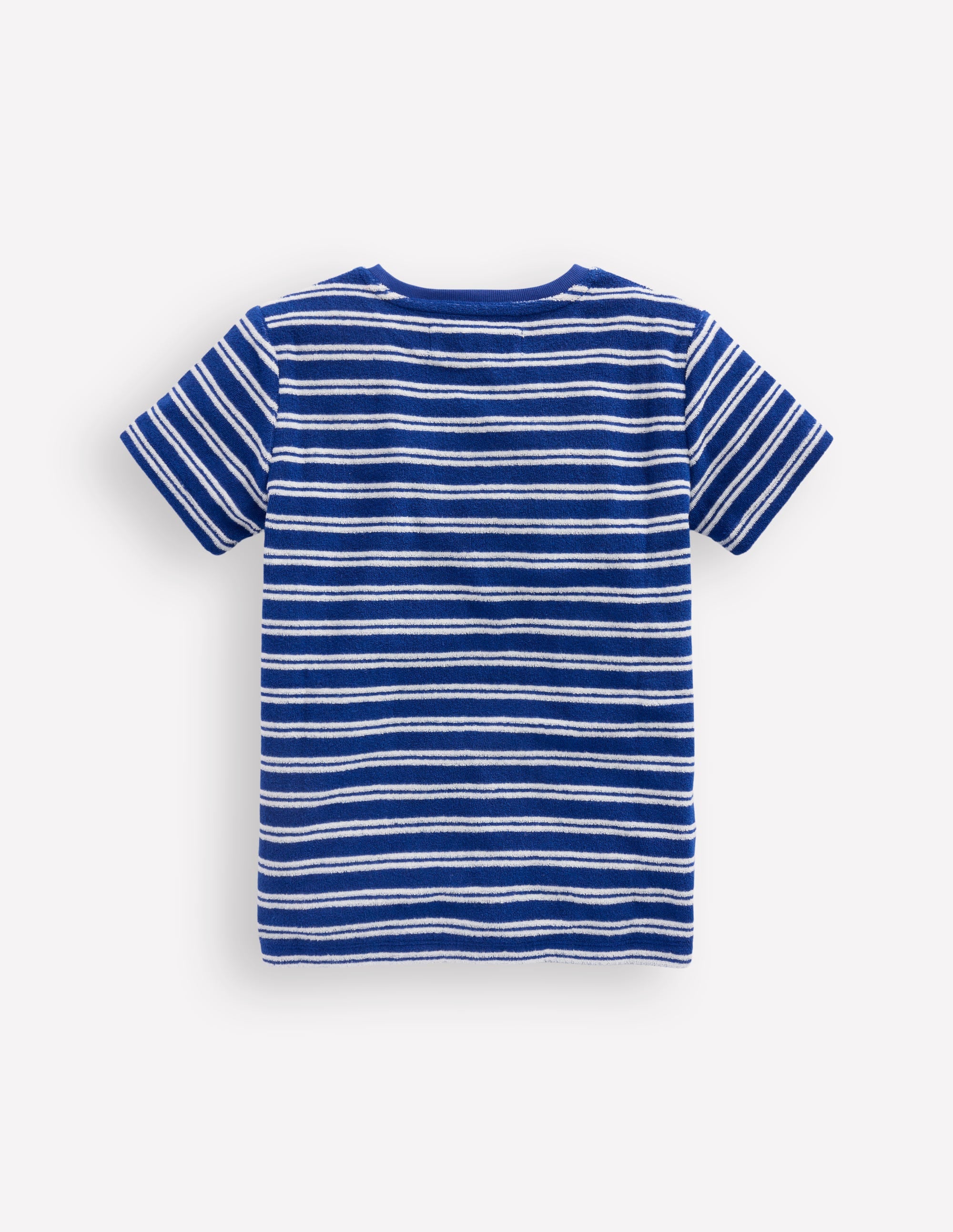 T-shirt en éponge à manches courtes-Bleu saphir/ivoire - Image 2