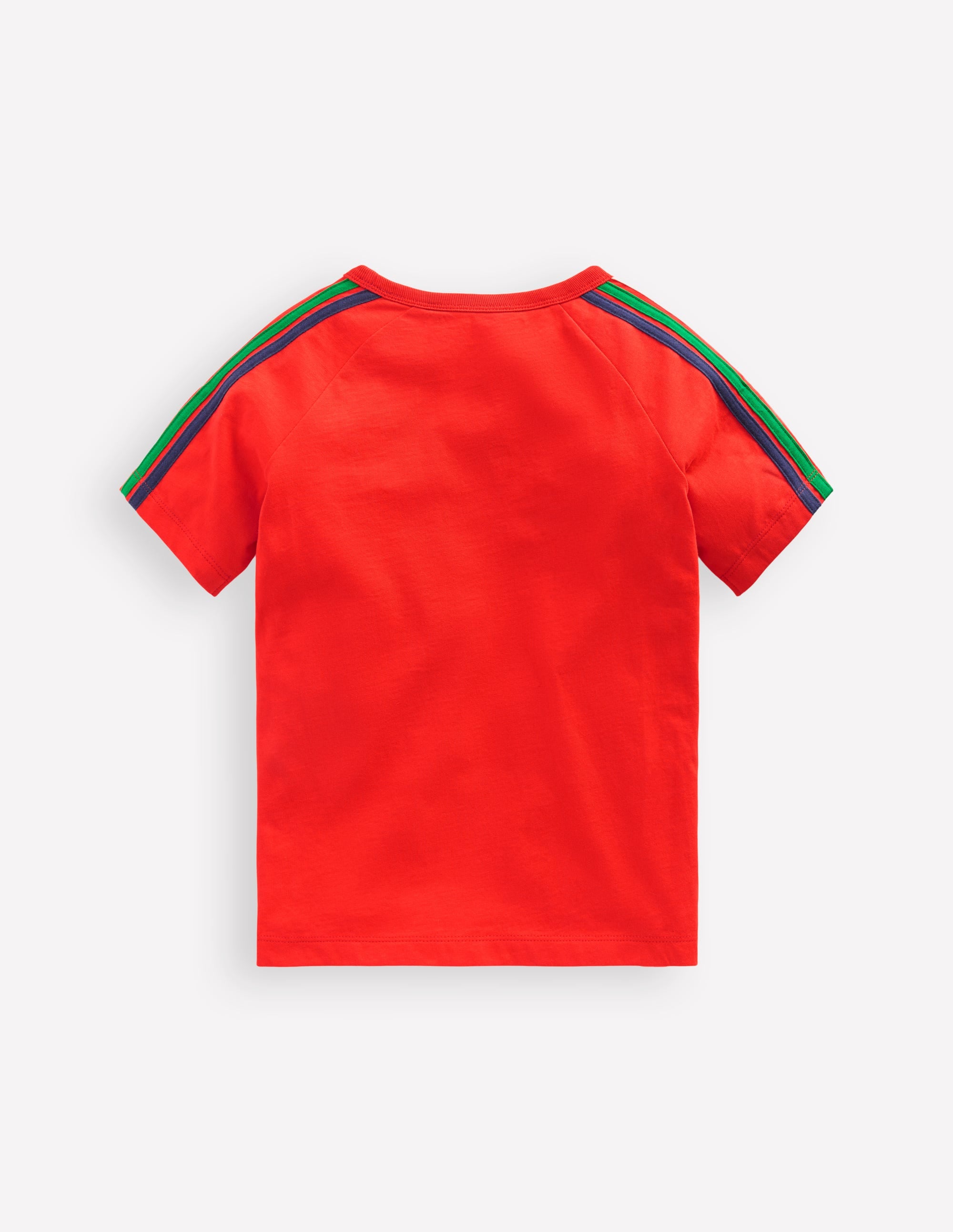 Raglan-T-Shirt mit bunten Streifen-ZINNOBERORANGE - Image 2