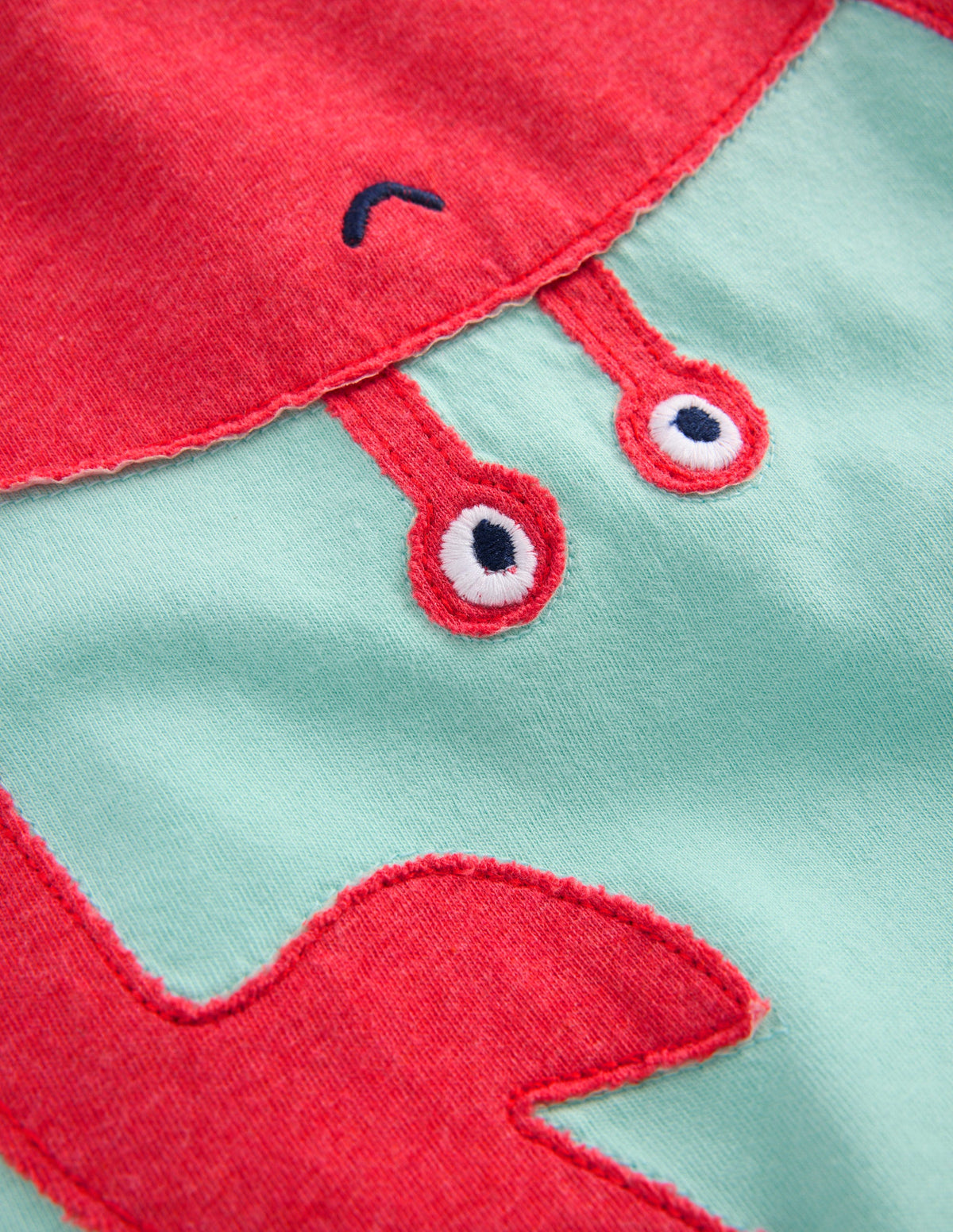 Kurzärmliges T-Shirt mit origineller Applikation-Minze Krebs-3