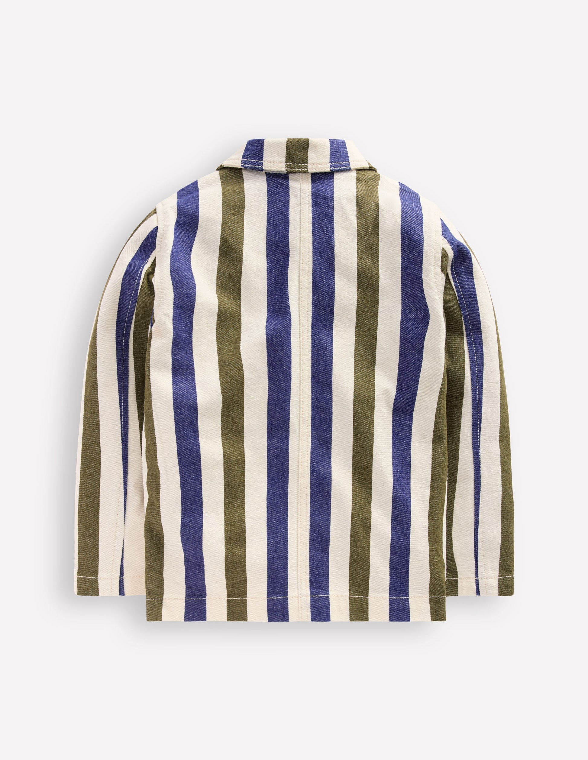 Veste en sergé-Rayé bleu et vert-5