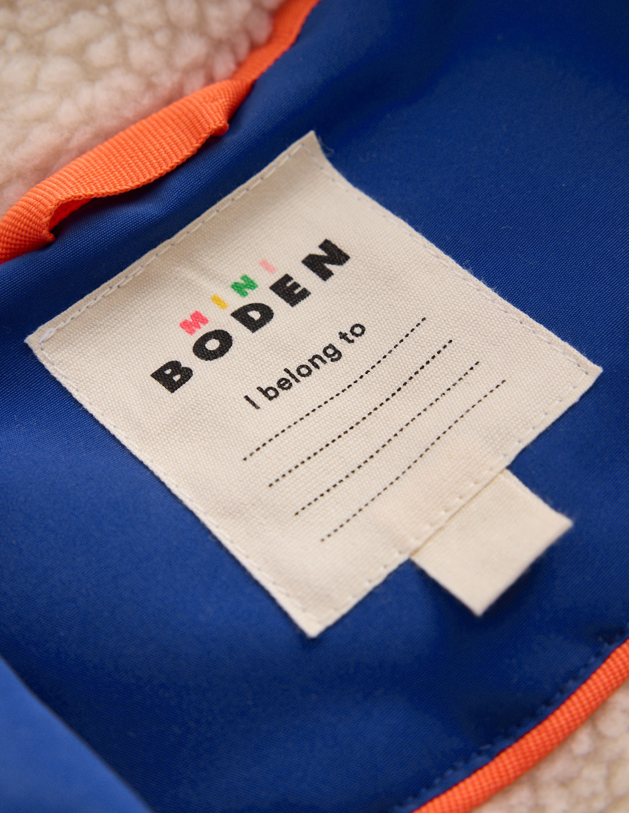 Borg Lined Anorak-Orange Colour Block - Image 7