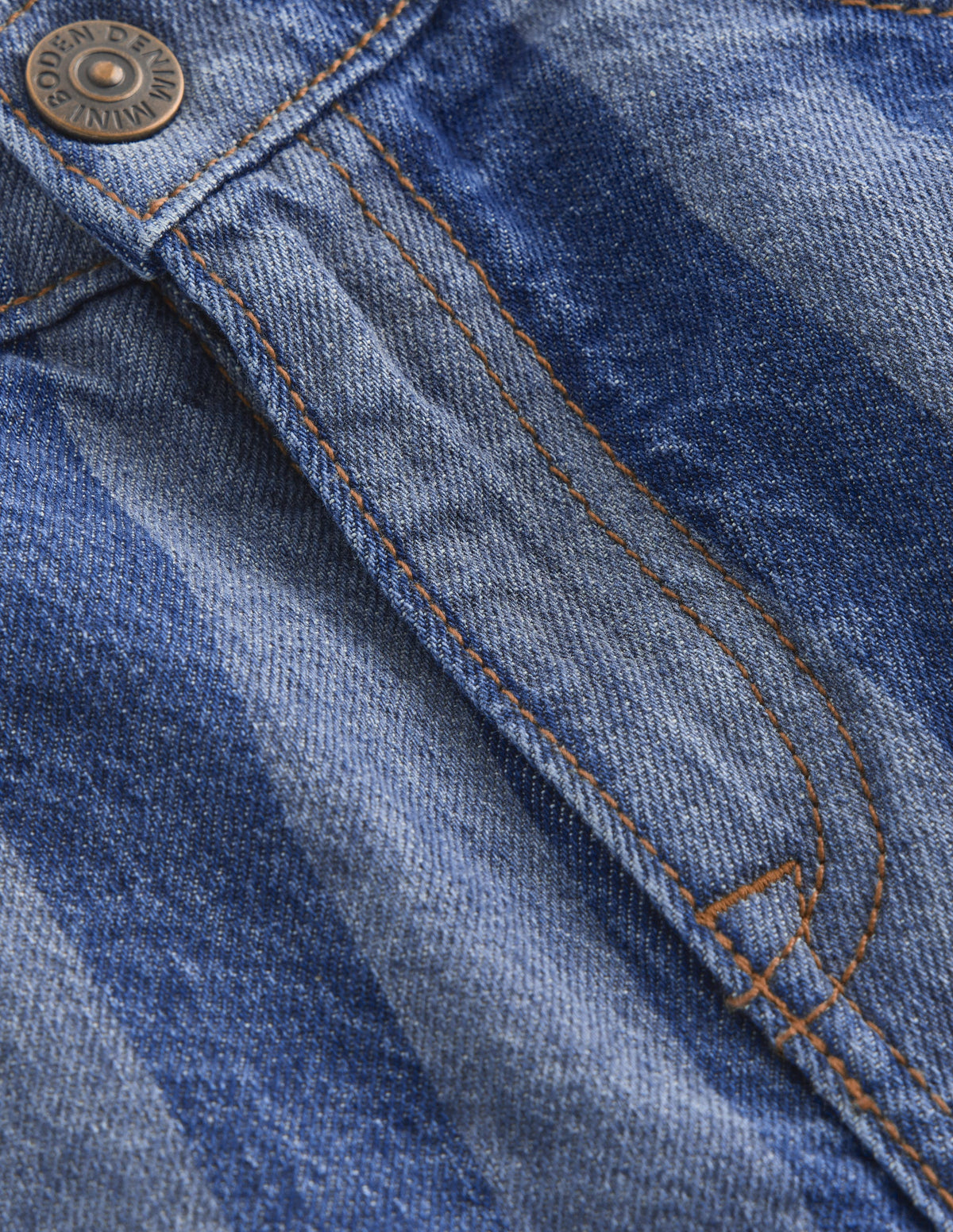 Lockere Jeanshose mit geradem Bein-Streifen Schatten-5