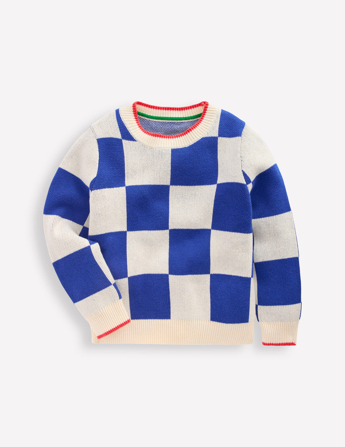 Pullover mit Grafik-Surf The Web-Blau Schachbrettmuster-4