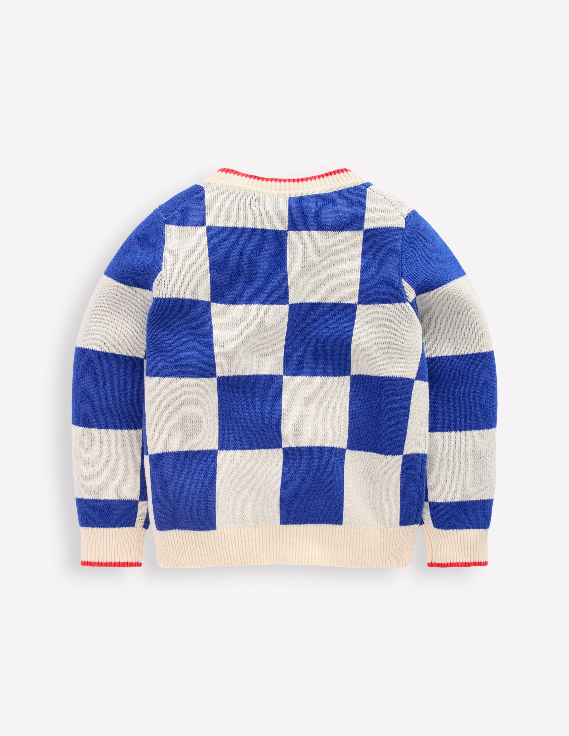 Pullover mit Grafik-Surf The Web-Blau Schachbrettmuster-5
