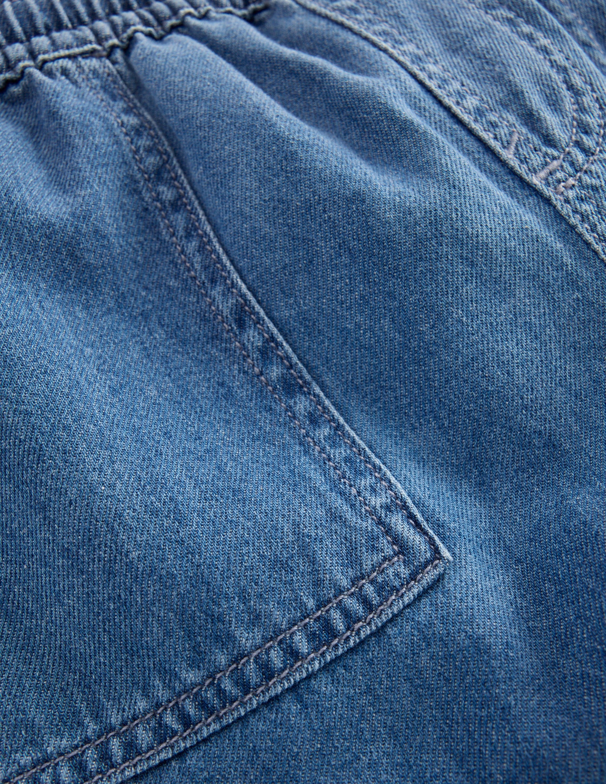 Weiche Jeansshorts-Heller Used Look-6
