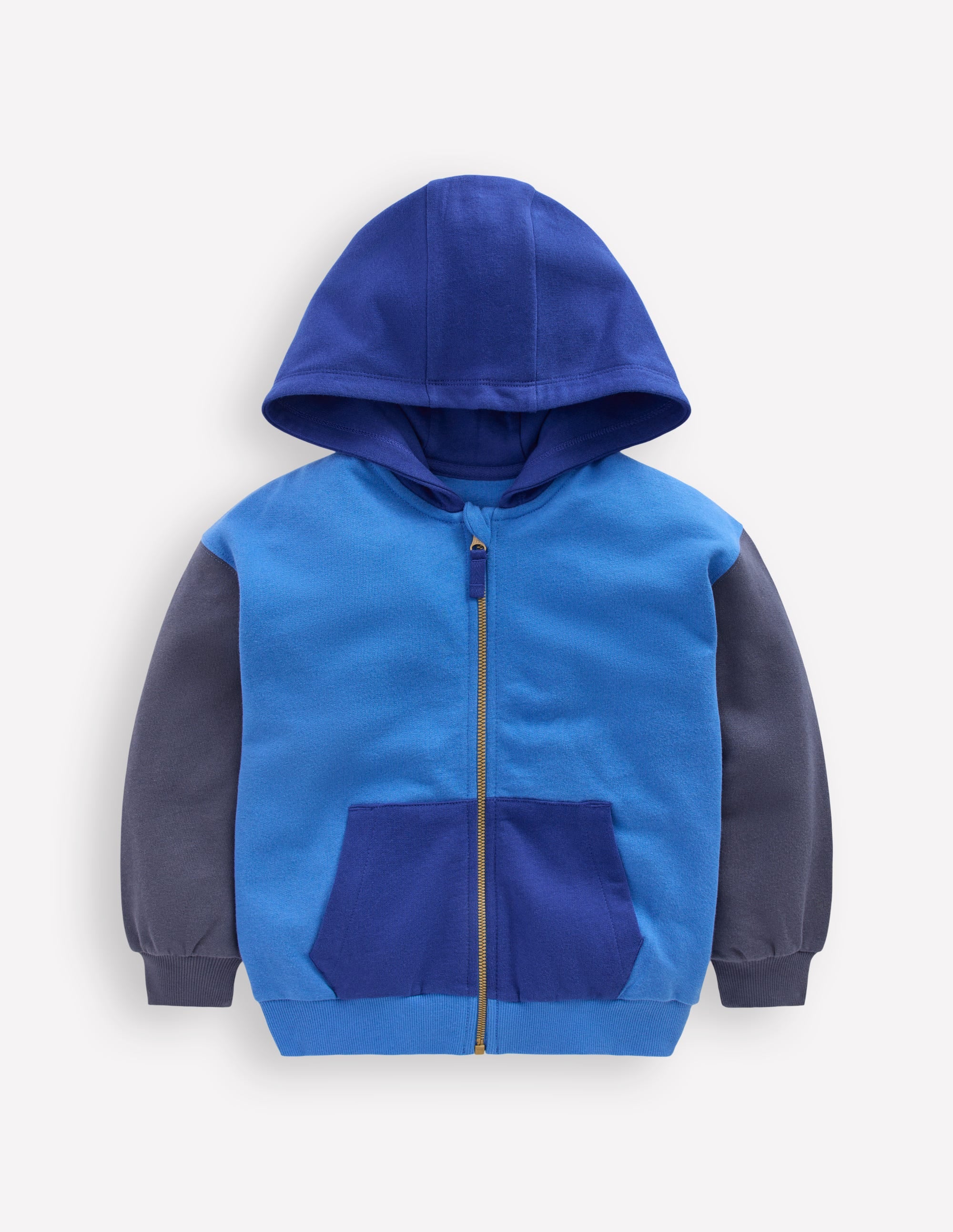 Kapuzenjacke in Blockfarben-Blau Kuddelmuddel - Image 1