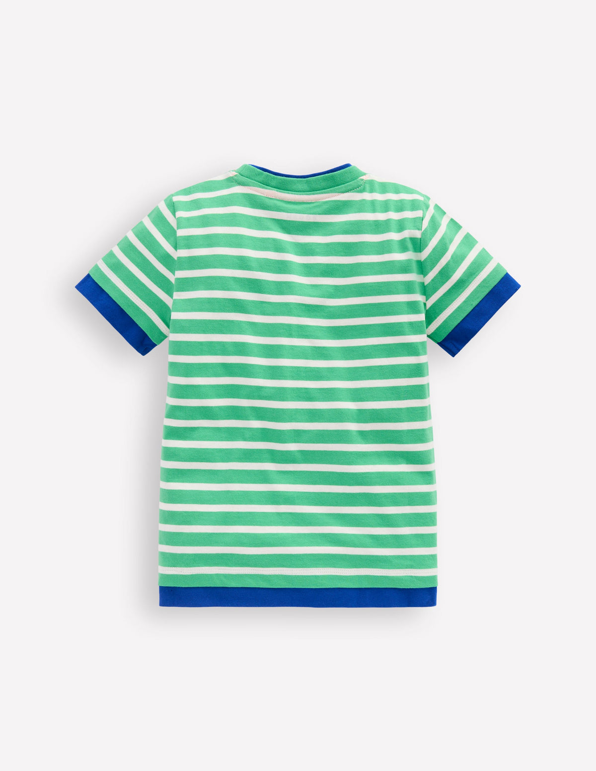 T-Shirt im Lagen-Look-Erbsengrün/Naturweiß-2