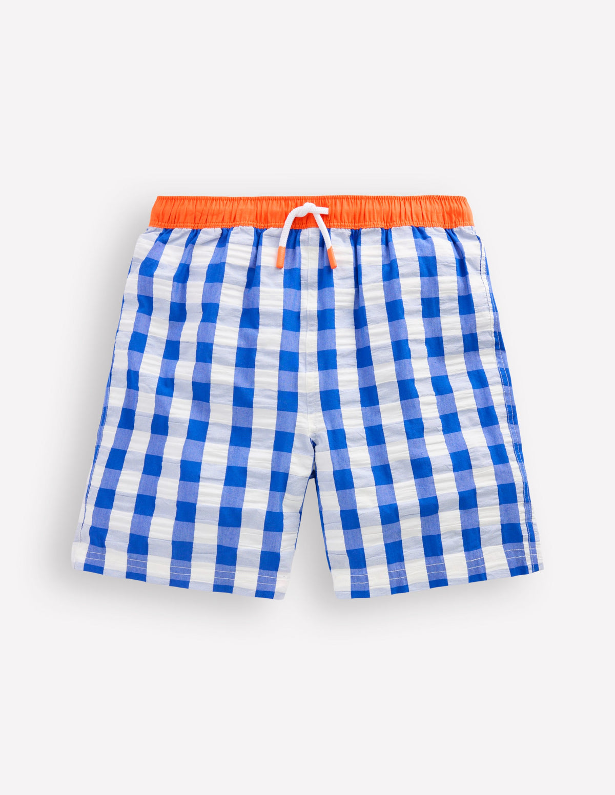 Badeshorts-Blau Karo-1