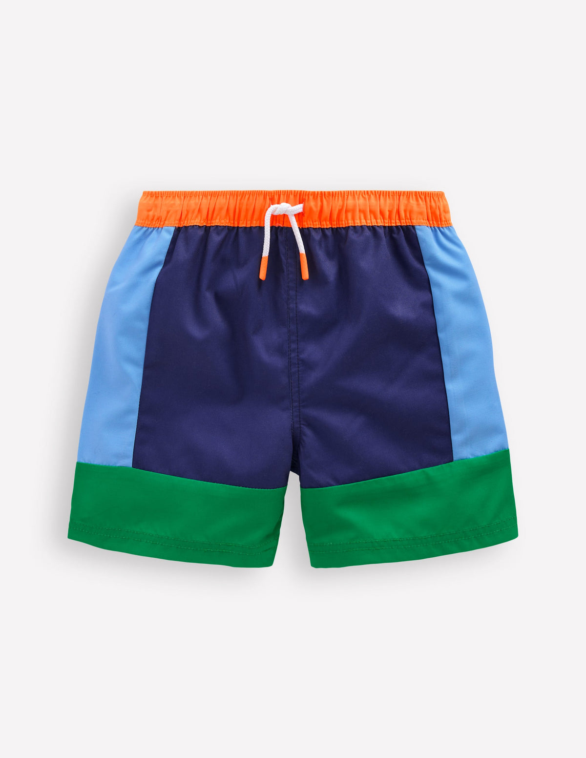 Badeshorts-Blau und Grün Blockfarben-1