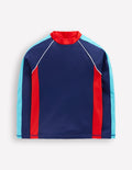 Rash Top in Blockfarben-Mazarinblau
