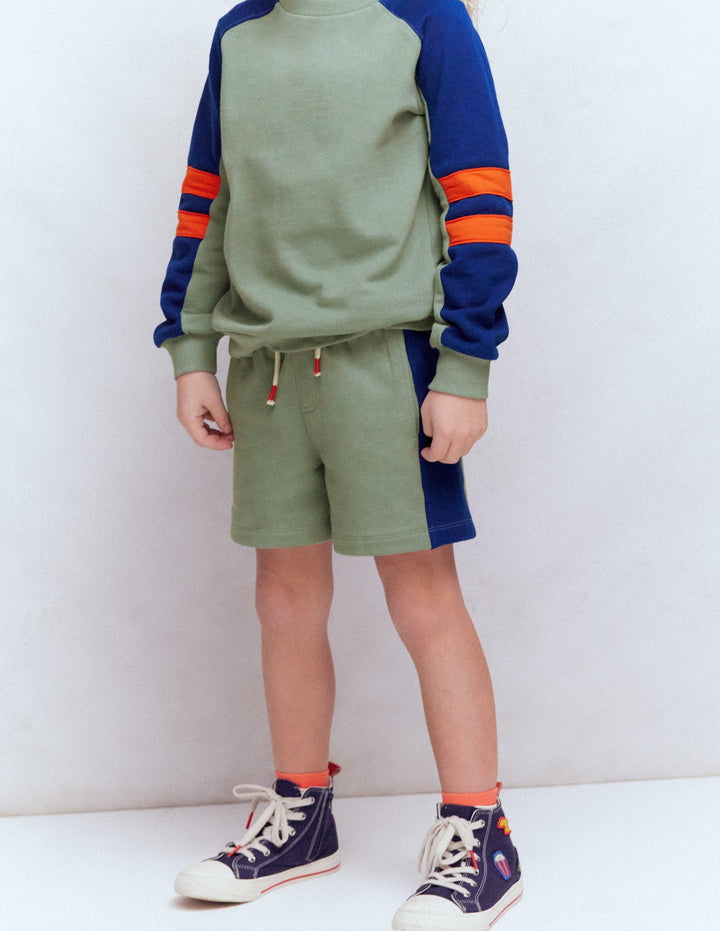 Shorts in Blockfarben-Grün Blockfarben