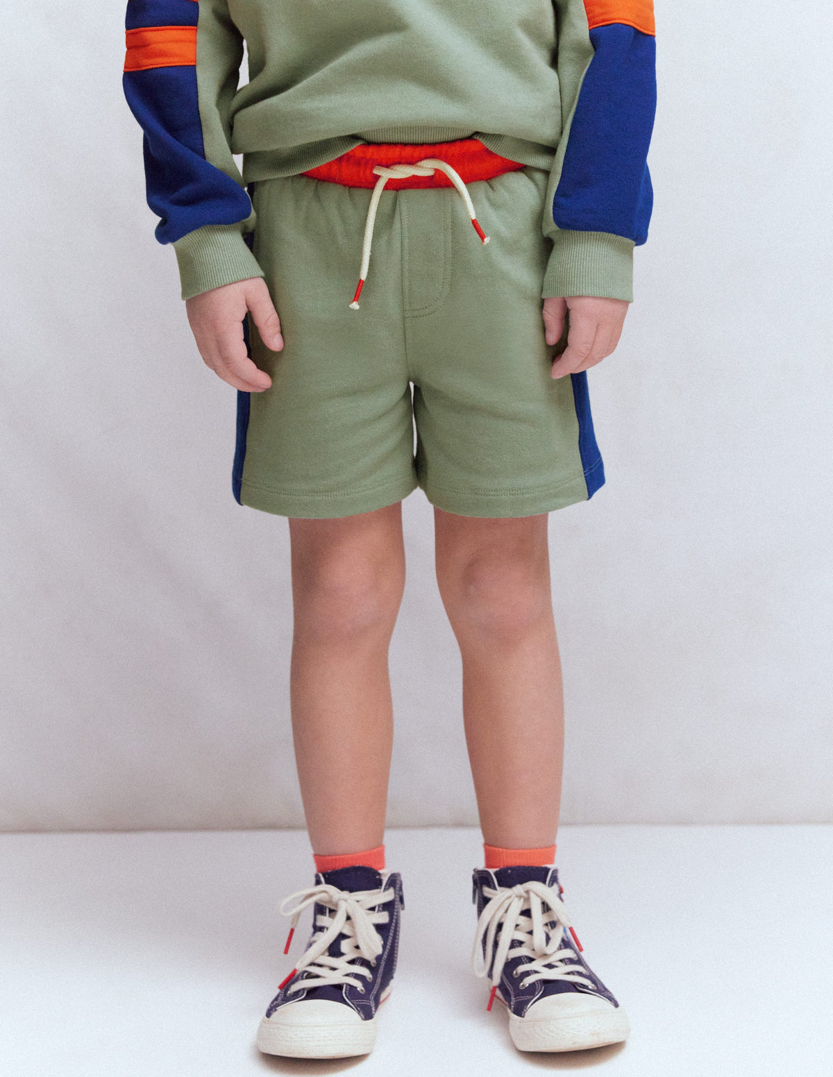 Shorts in Blockfarben-Grün Blockfarben - Image 3