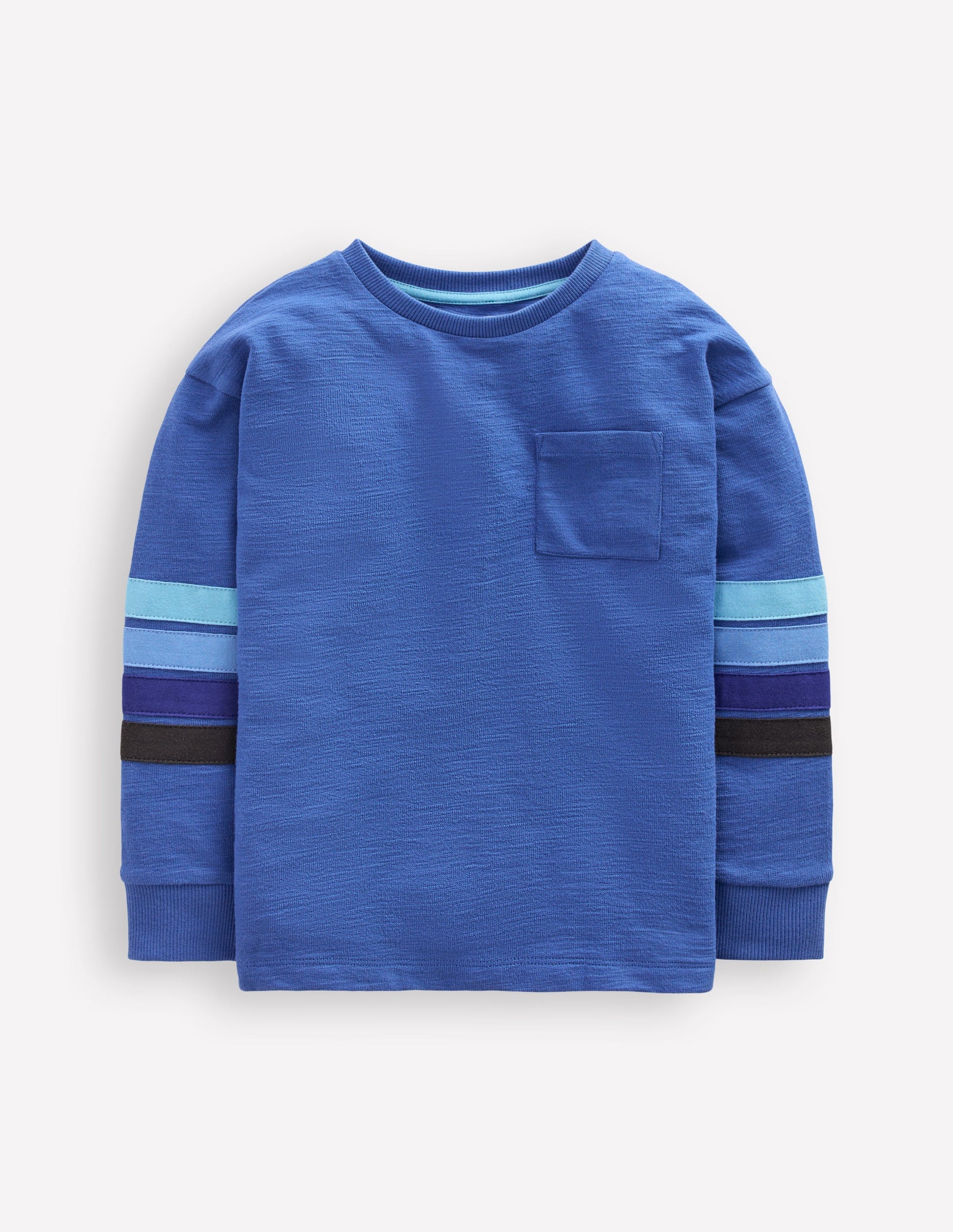Lässiges, mittelschweres Langarmshirt-Blauhäher-4