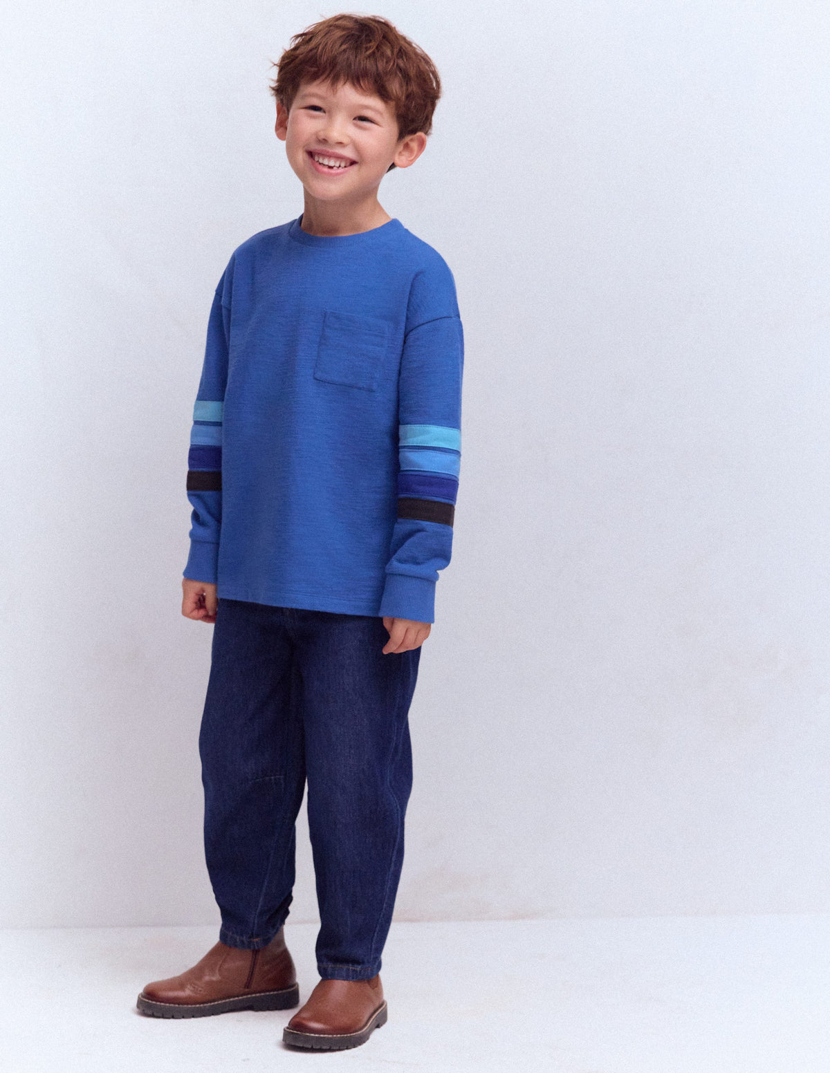Lässiges, mittelschweres Langarmshirt-Blauhäher-1