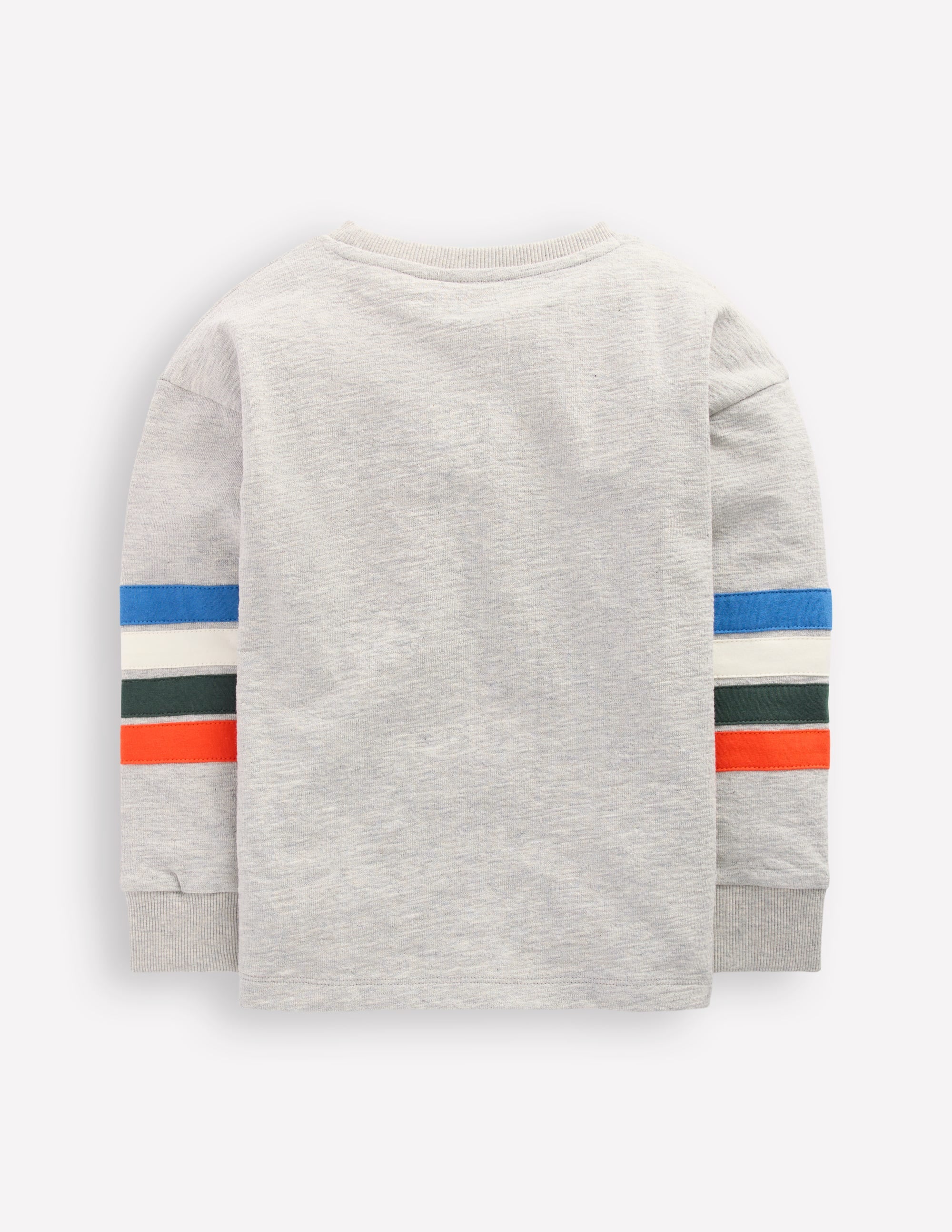 Lässiges, mittelschweres Langarmshirt-Grau Meliert - Image 2