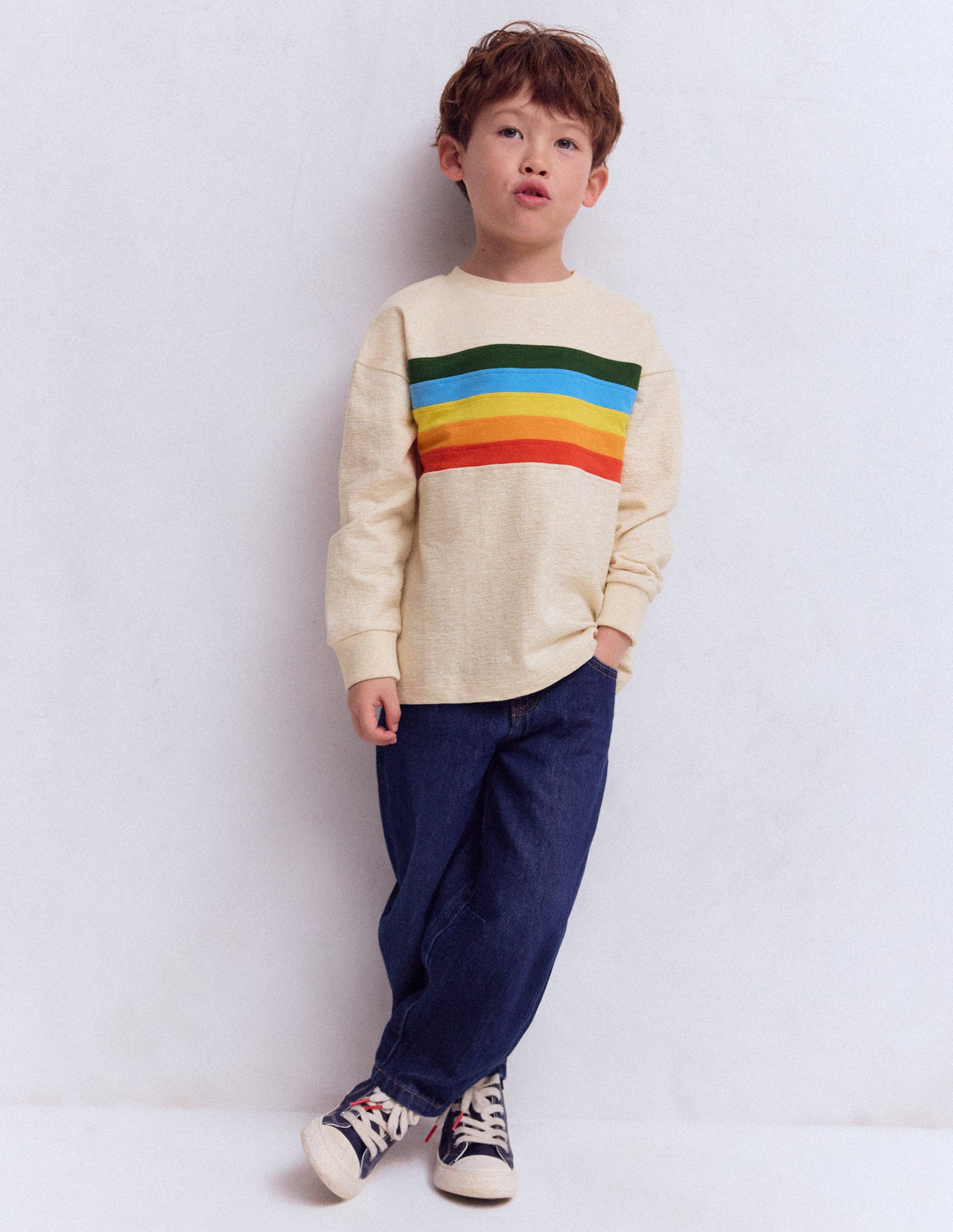 Relaxed Mid-weight T-shirt-Oatmeal Marl - Image 1