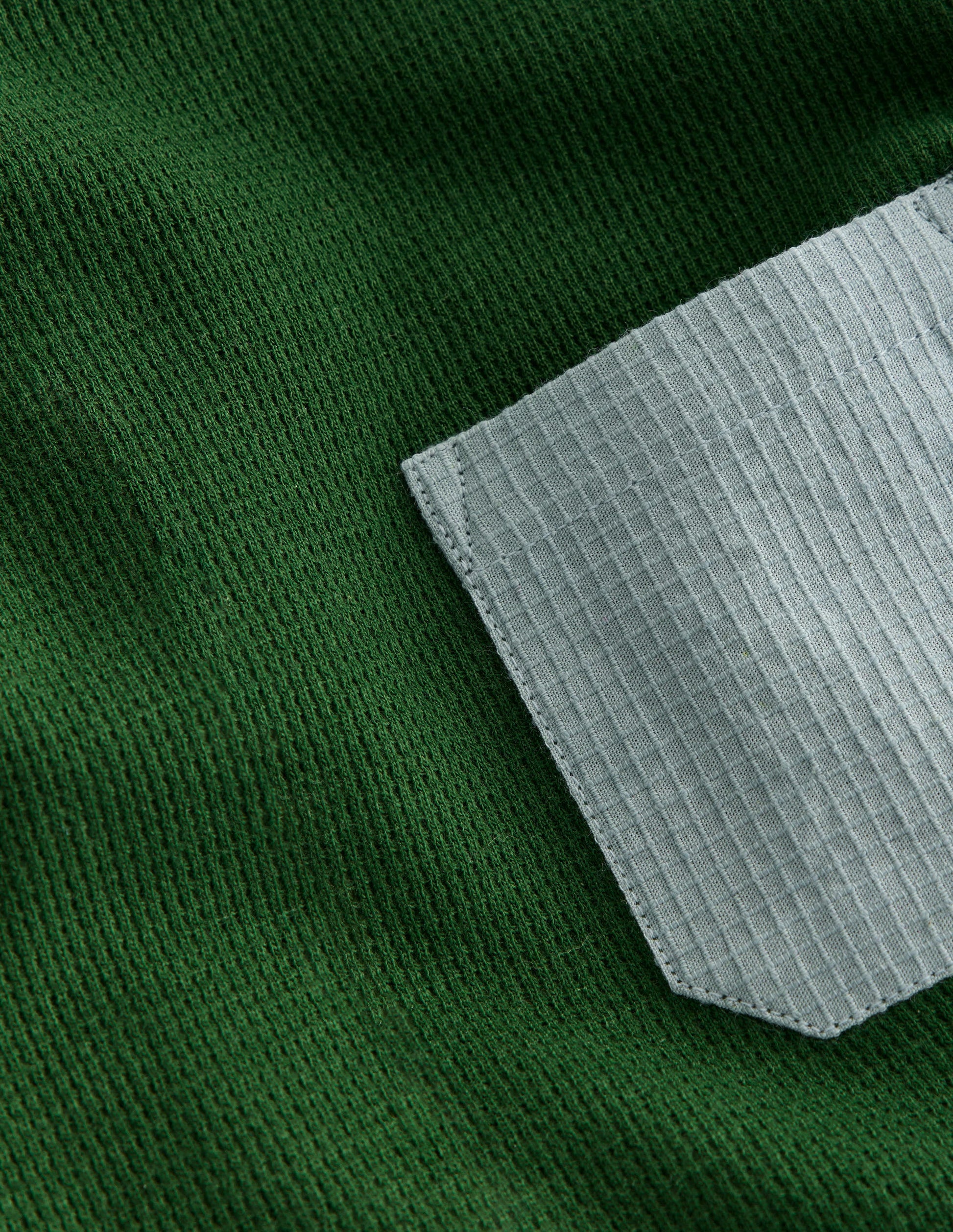 T-Shirt mit Waffelstruktur-Dunkelgrün-3