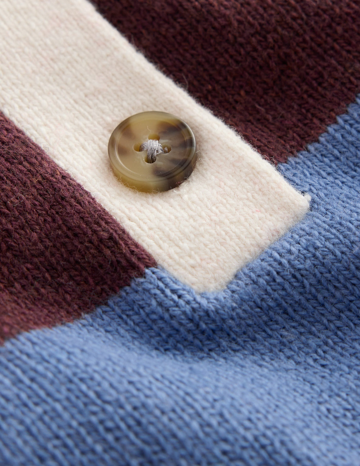 Rugby-Strickpullover-Blau/Braun, Gestreift-3
