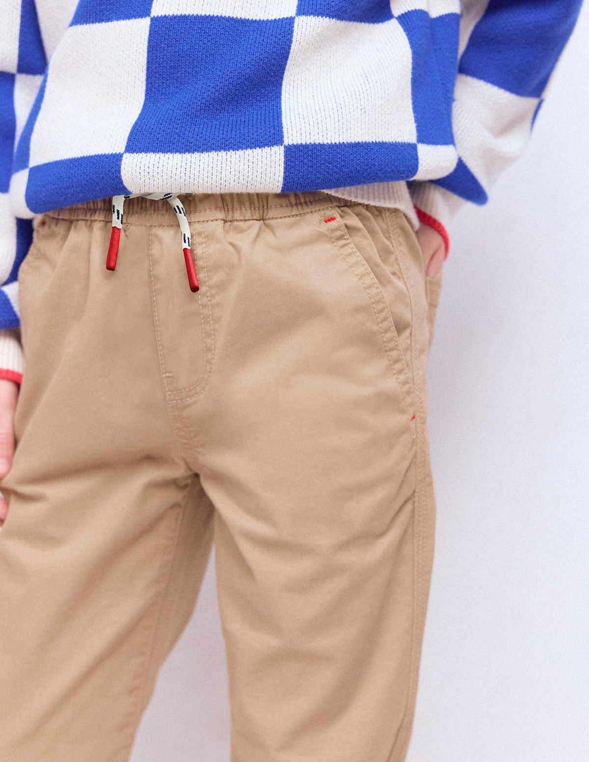Pantalon slim à enfiler-Grège - Image 2