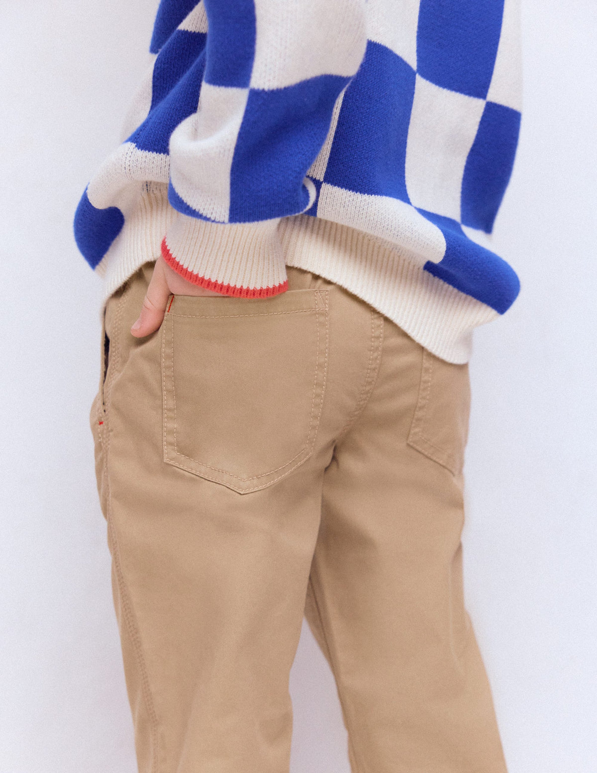 Pantalon slim à enfiler-Grège-3
