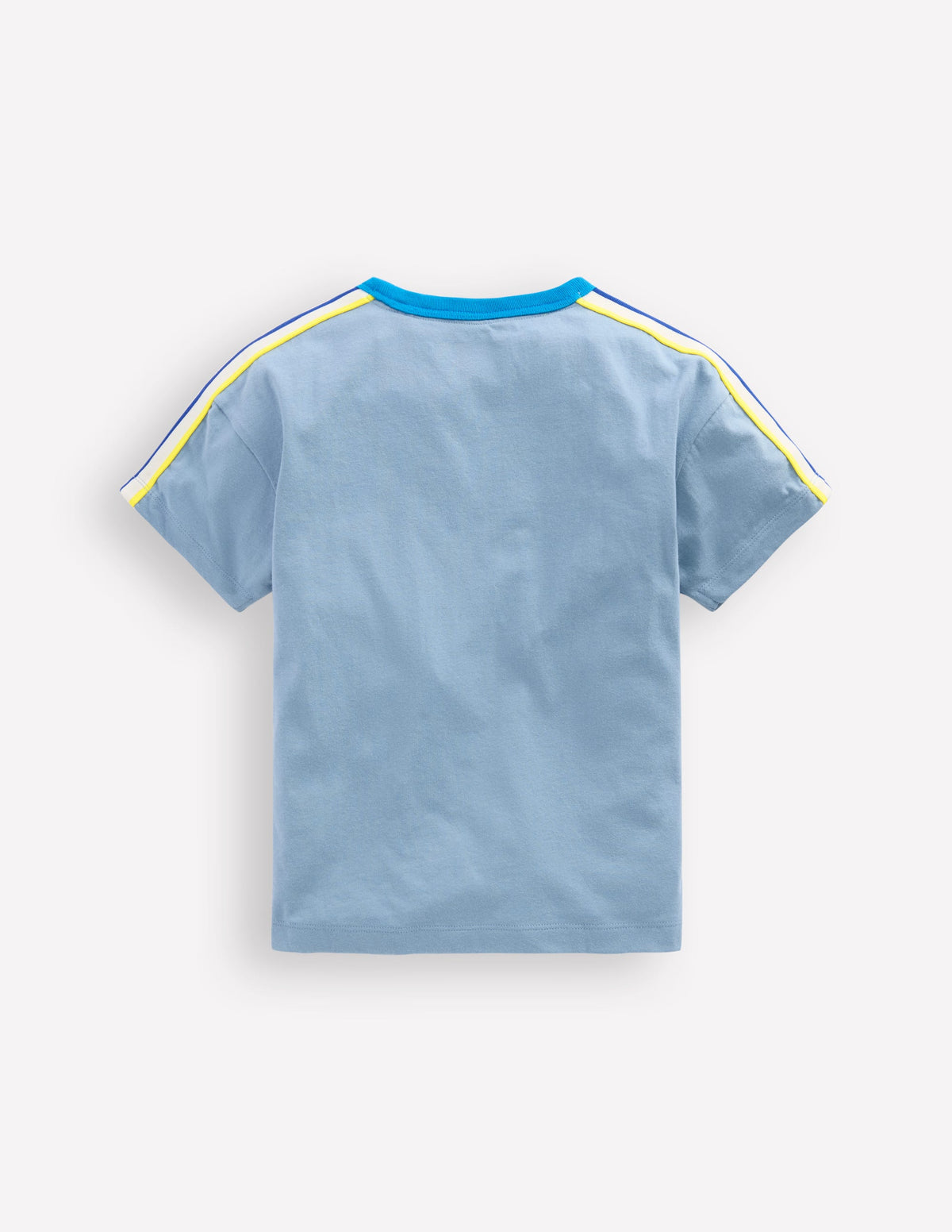 Lockeres T-Shirt mit Regenbogenstreifen-Blau - Image 2