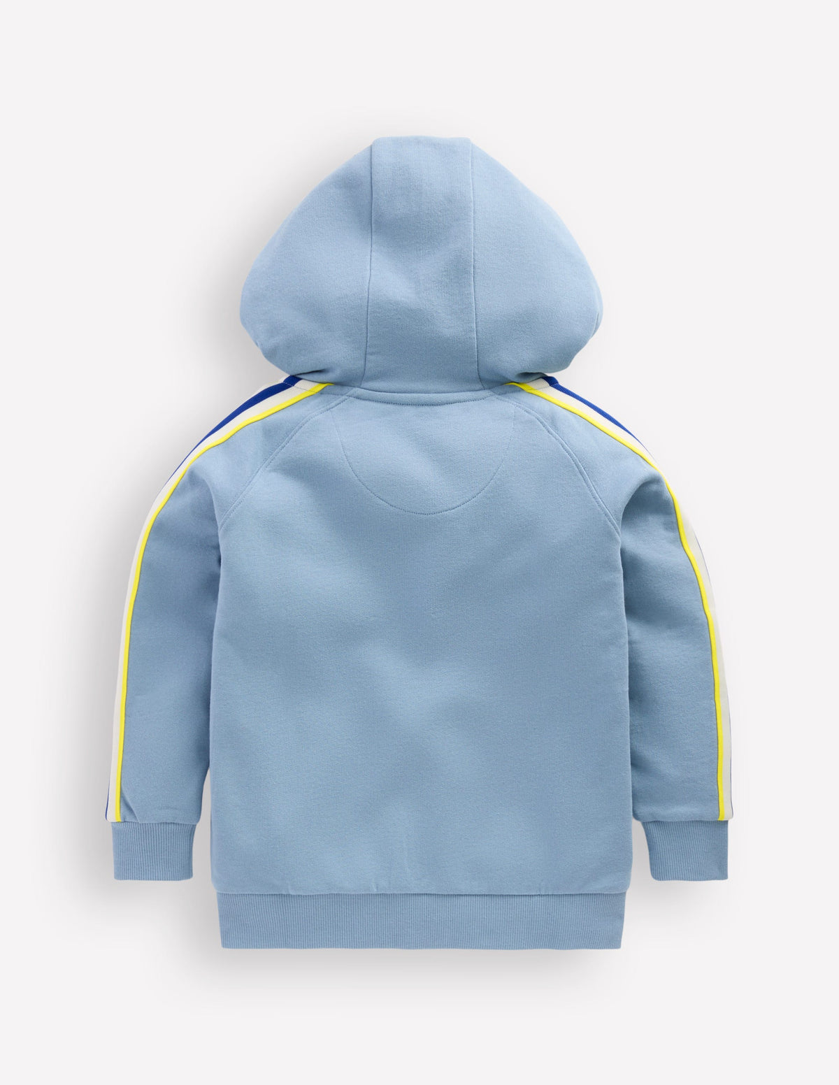 Tape Detail Zip-through Hoodie-French Blue - Image 3