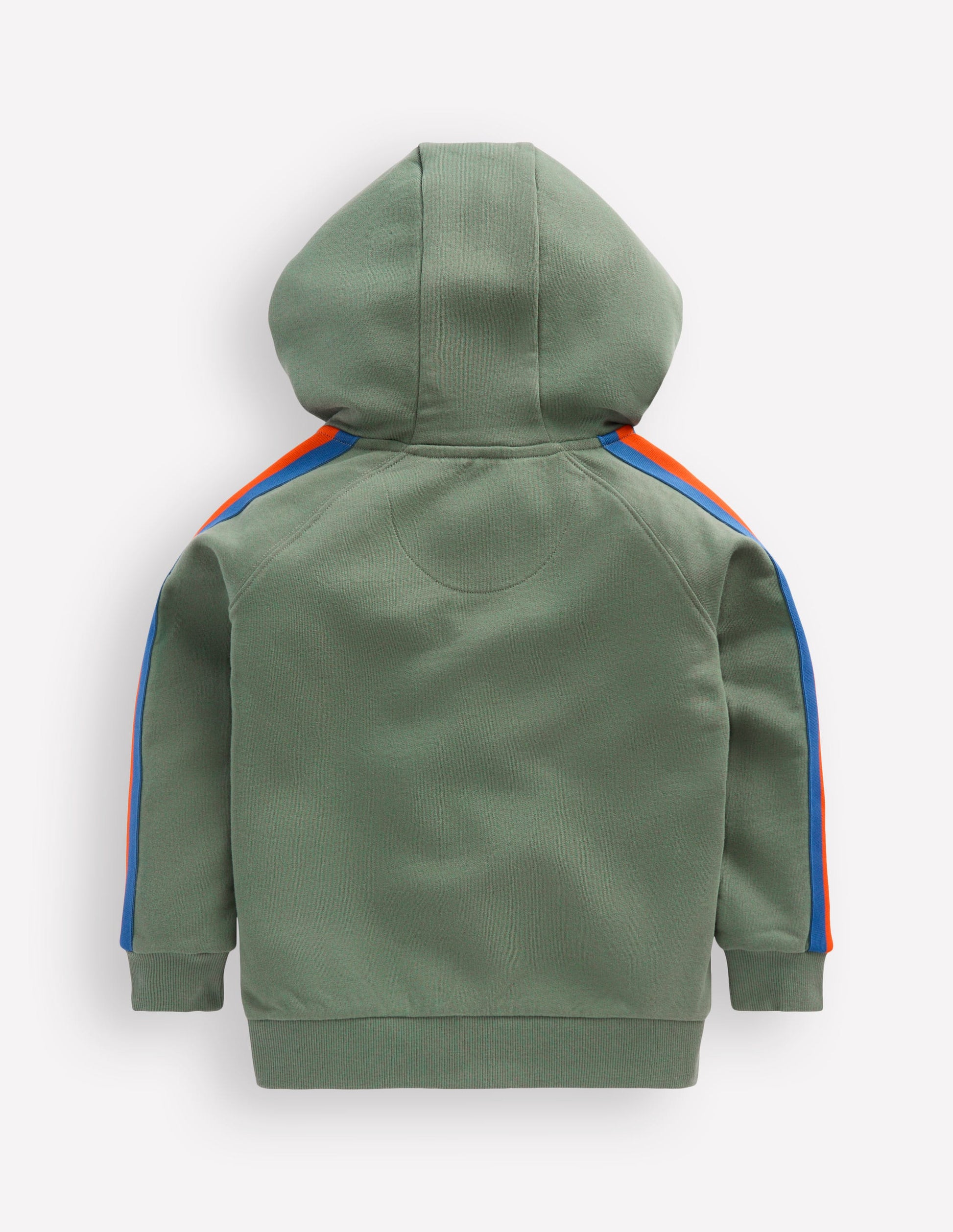 Kapuzenjacke mit Streifendetail-Flaschengrün-3