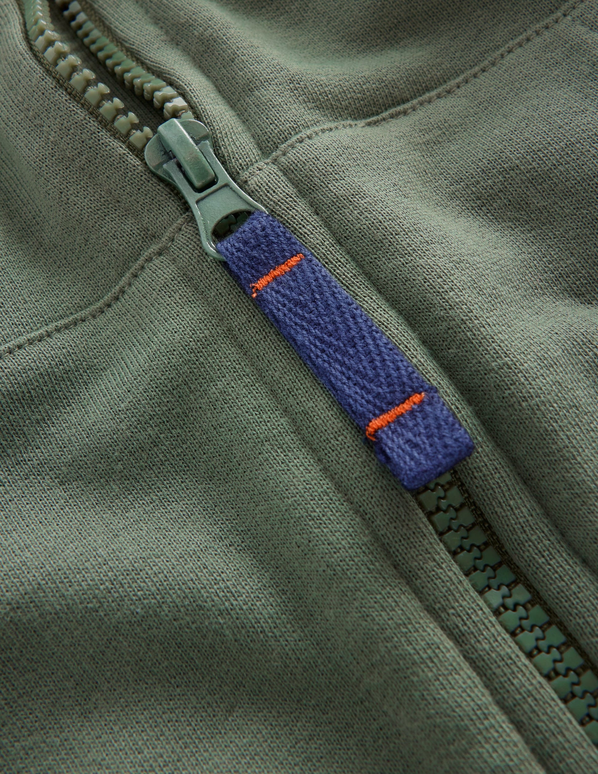 Kapuzenjacke mit Streifendetail-Flaschengrün-4