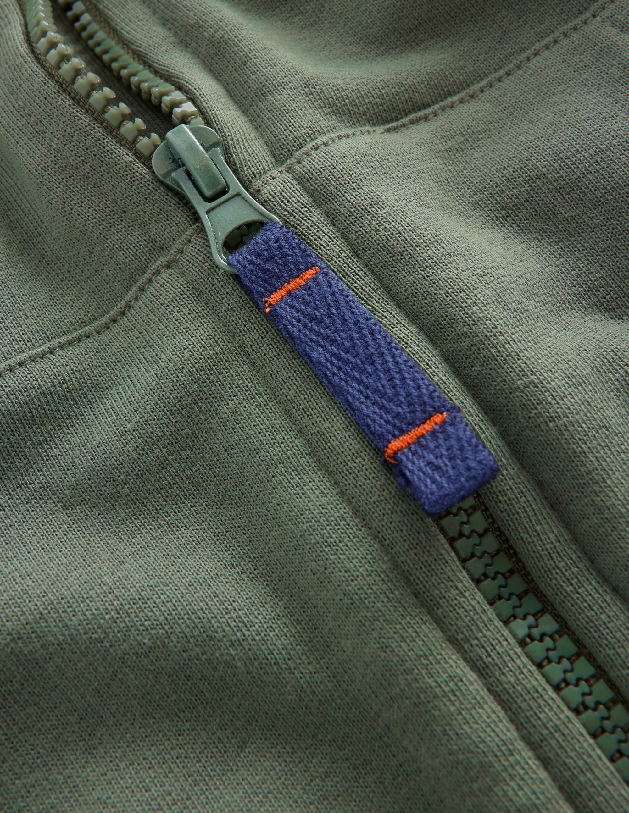 Kapuzenjacke mit Streifendetail-Flaschengrün - Image 4