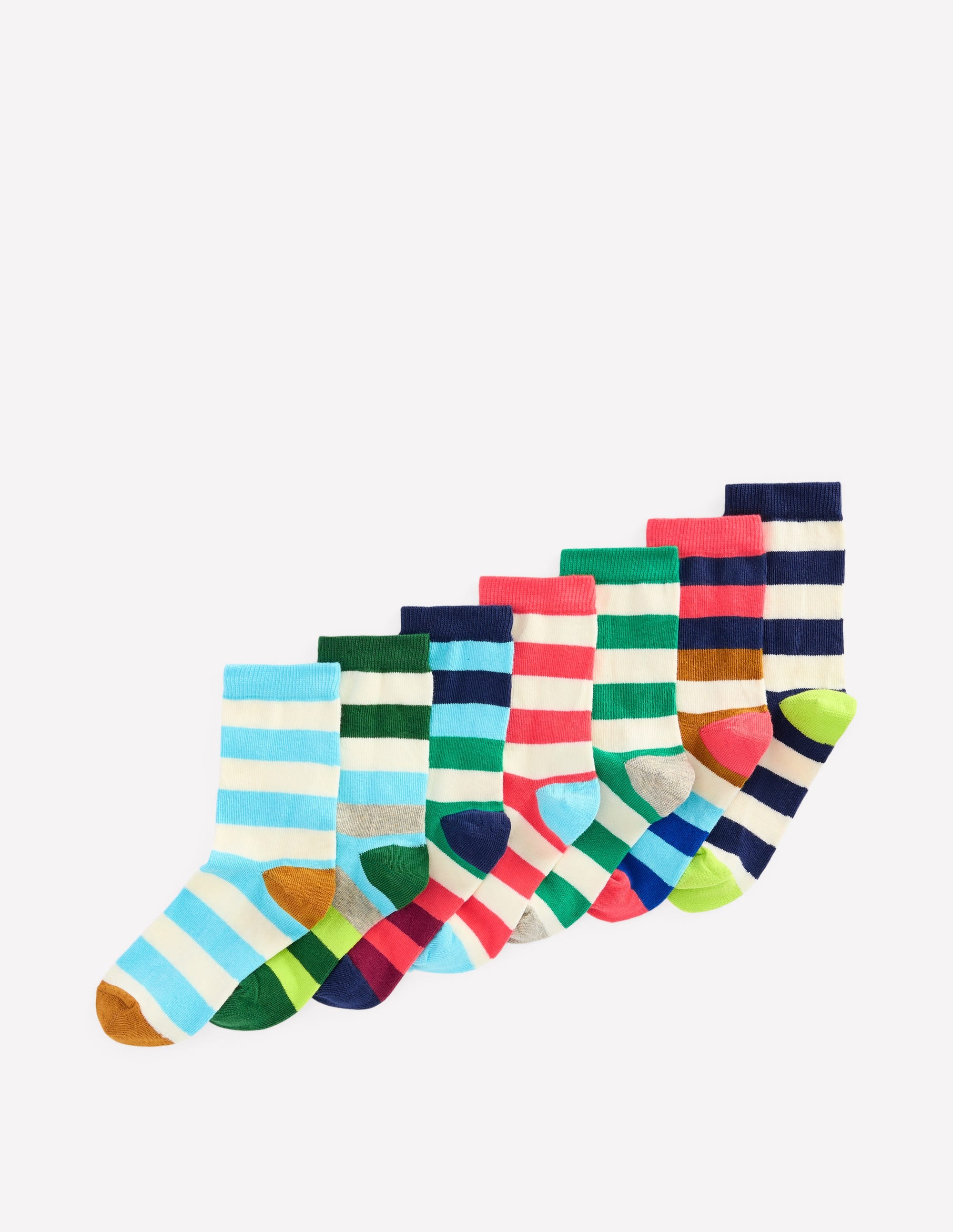 Socken im 7er-Pack-Mustermix, Gestreift - Image 1