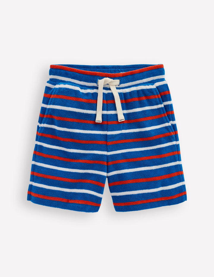 Frottee-Shorts-Blau Streifen