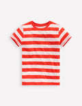 T-Shirt für den Alltag-Fiesta-Orange/ Kokosnussmilch