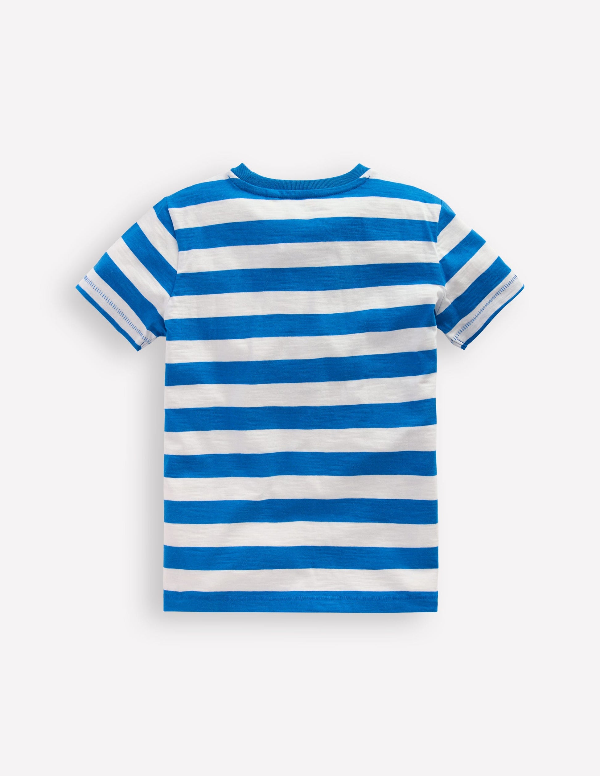 T-Shirt für den Alltag-Eisvogelblau/Sanftes Naturweiß-2