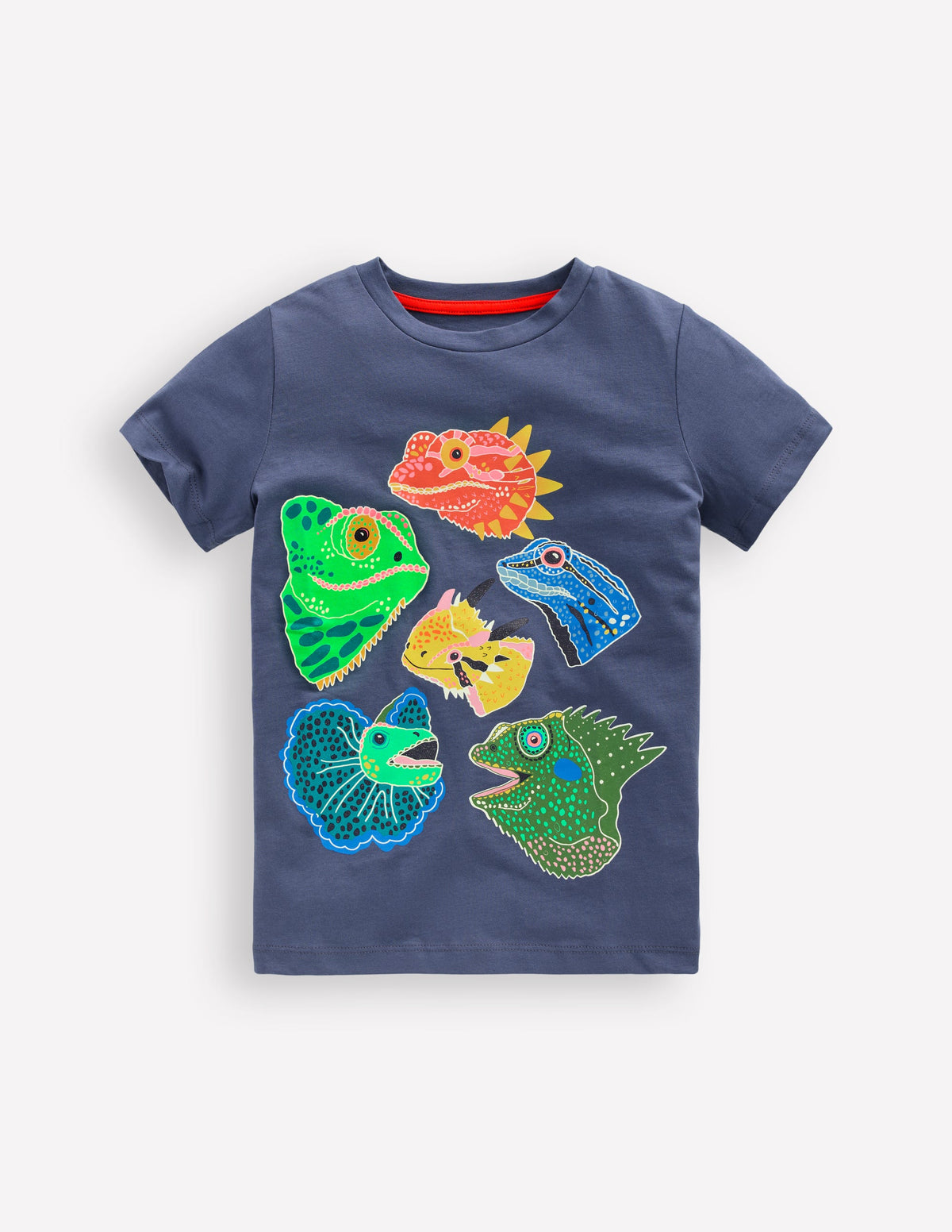 Im Dunkeln leuchtendes T-Shirt-Roboterblau Eidechsen - Image 1