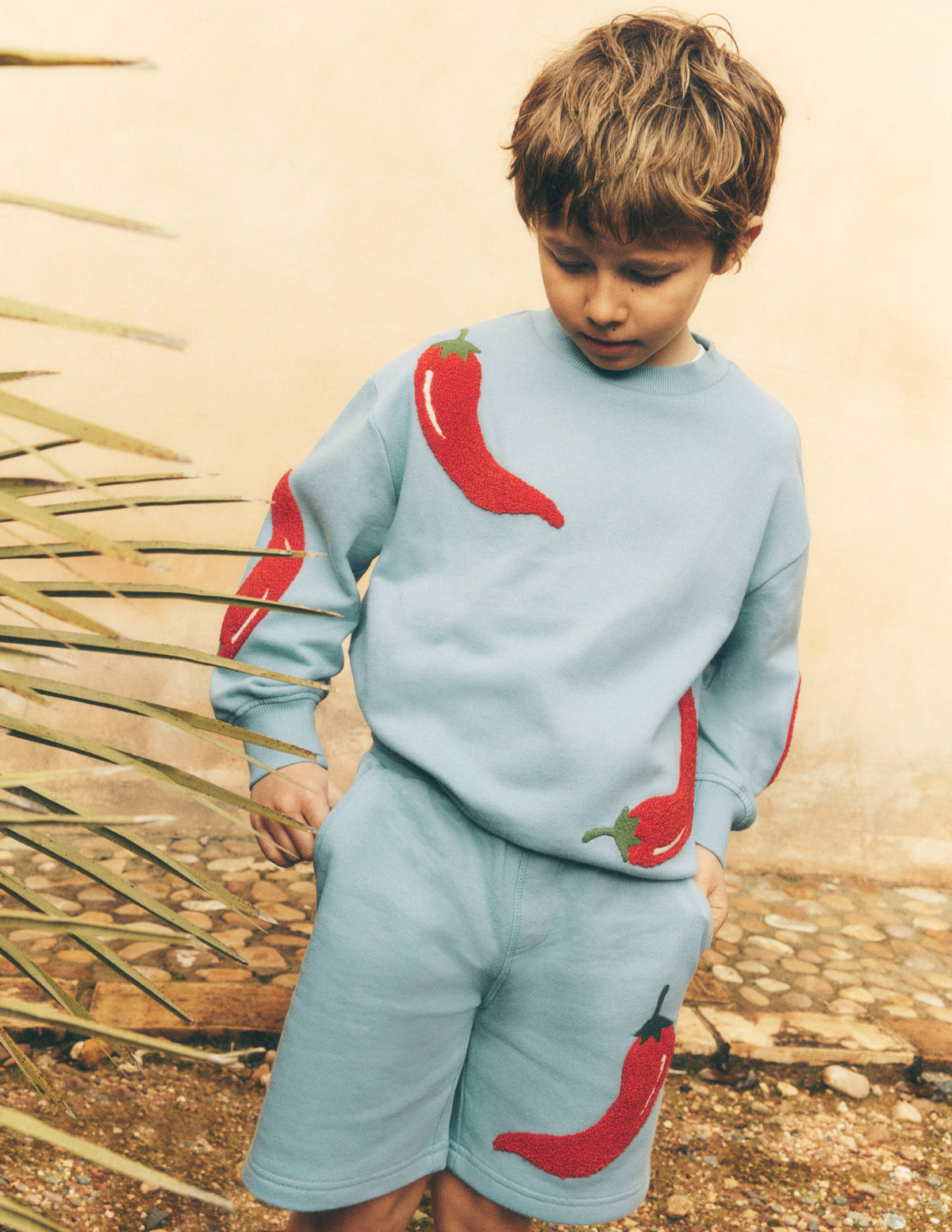Lustiges Sweatshirt-Meeresdunst Blau Chilischoten-4
