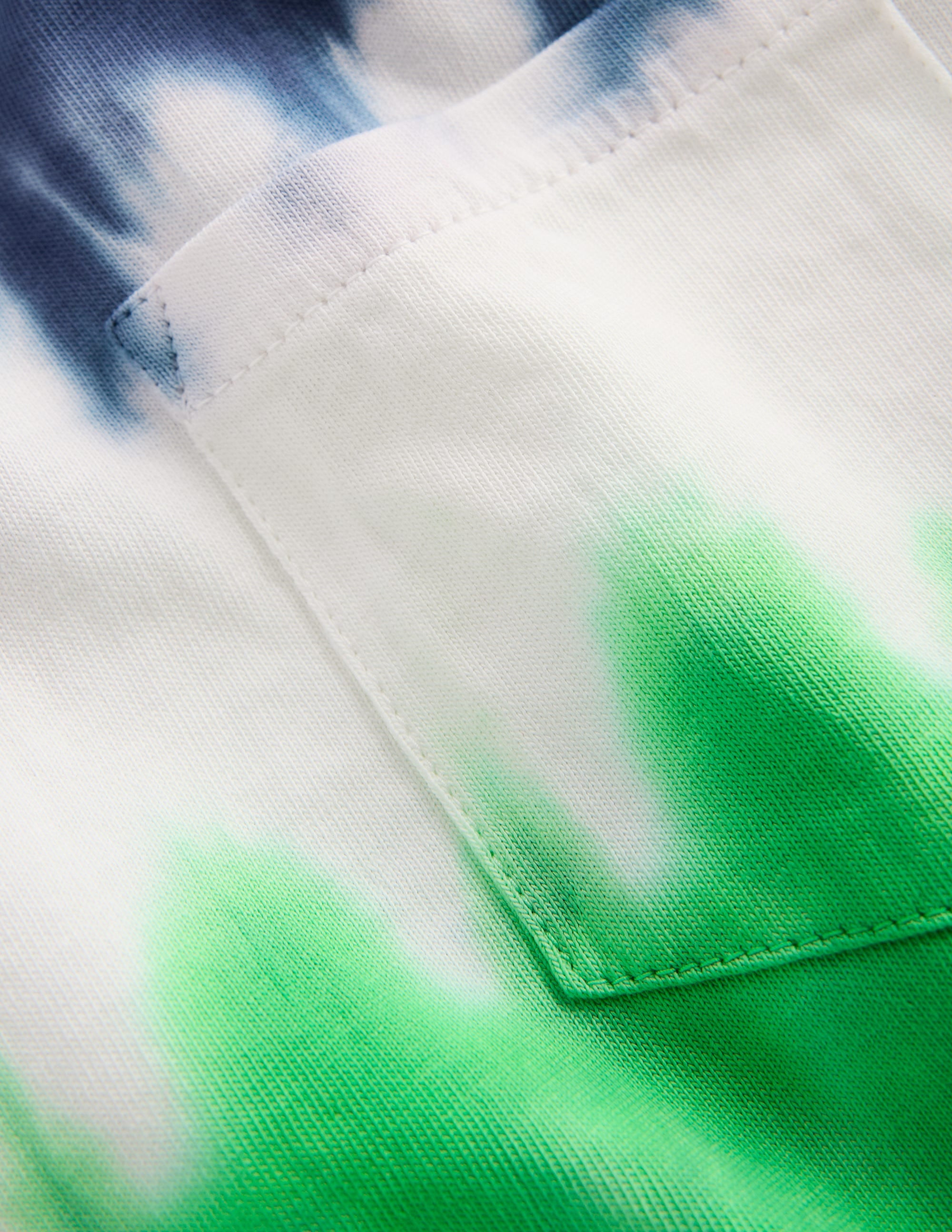 T-Shirt mit Batikmuster-Blau Bunt Streifen - Image 4