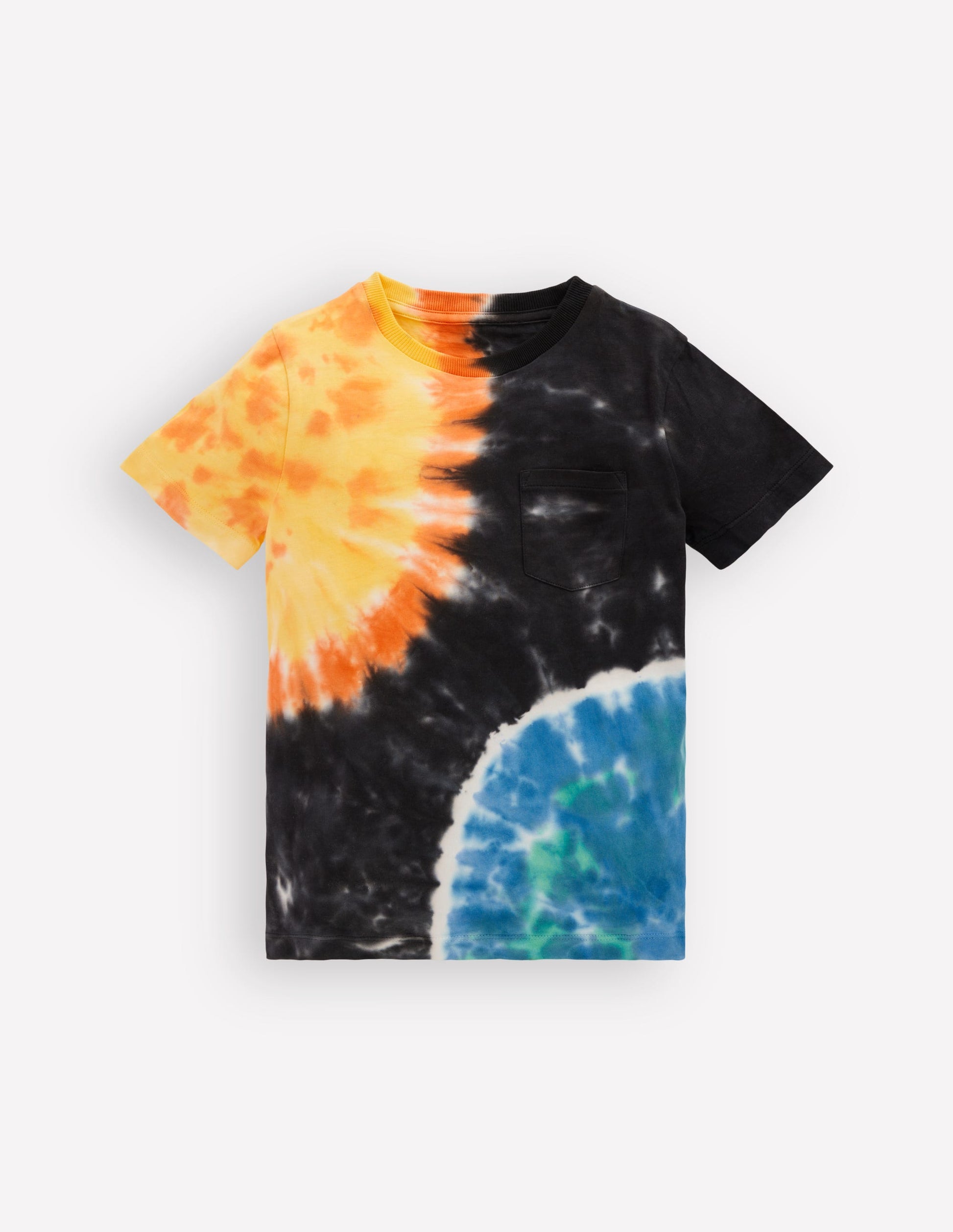 T-Shirt mit Batikmuster-Weltall-1