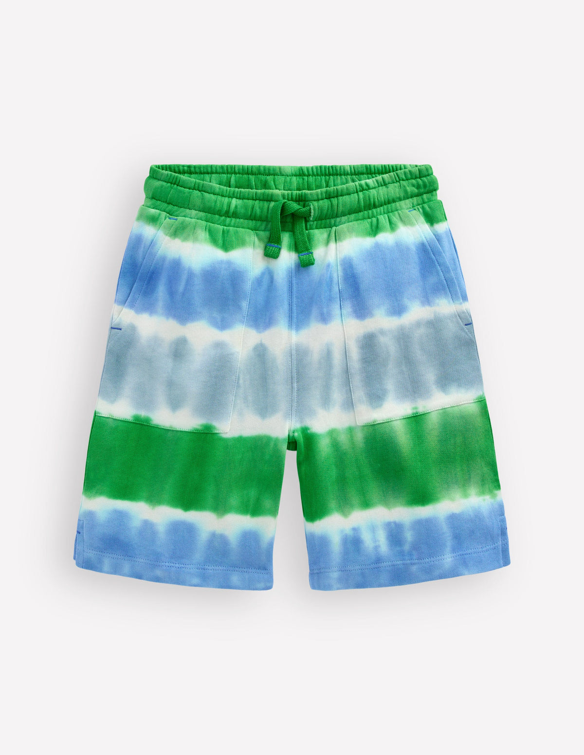 Shorts mit Batikmuster-Grün und Blau-2