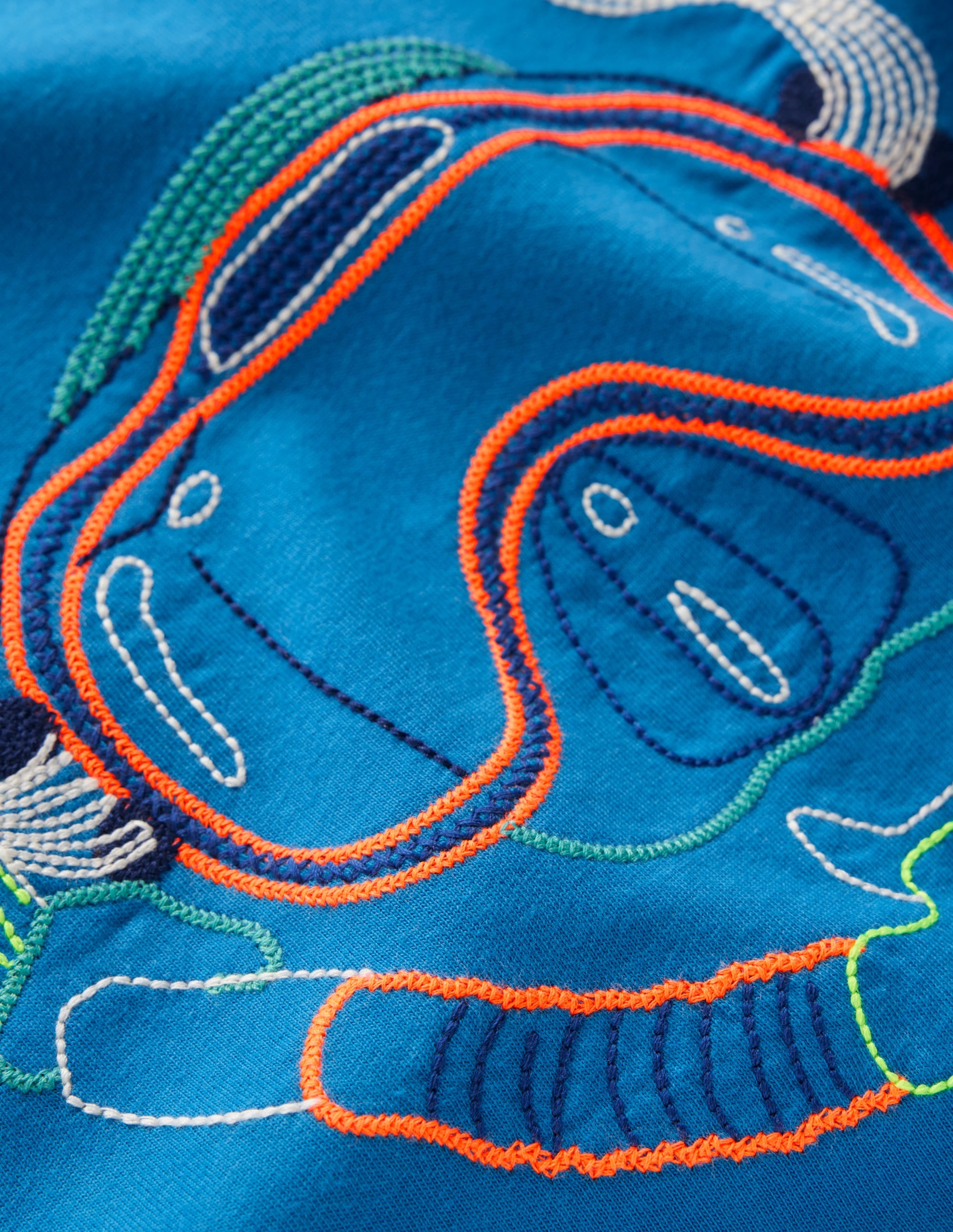 T-Shirt mit Linienstich-Brillant Blau Schnorchel - Image 3