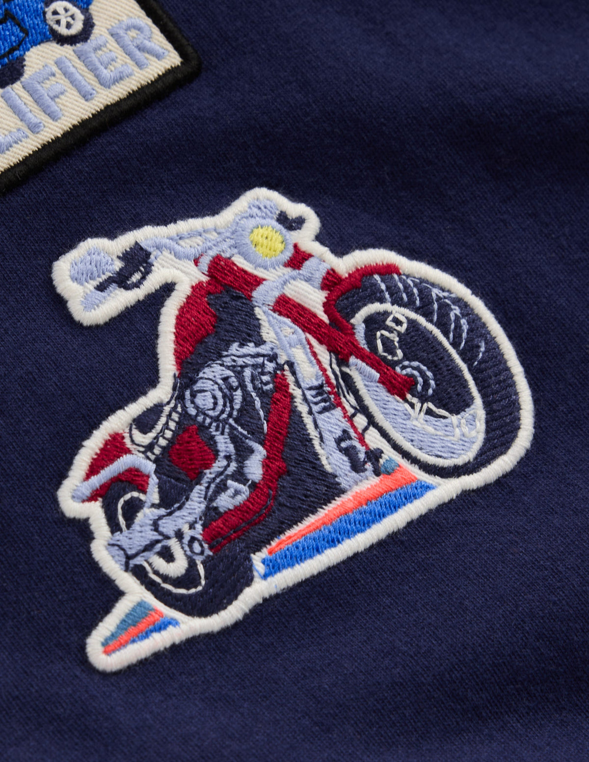 Short Sleeve Badge T-shirt-College Navy Cars-3