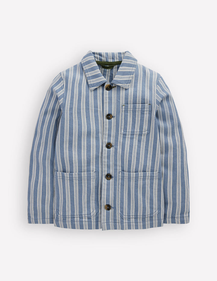 Veste en sergé-Gris rayé