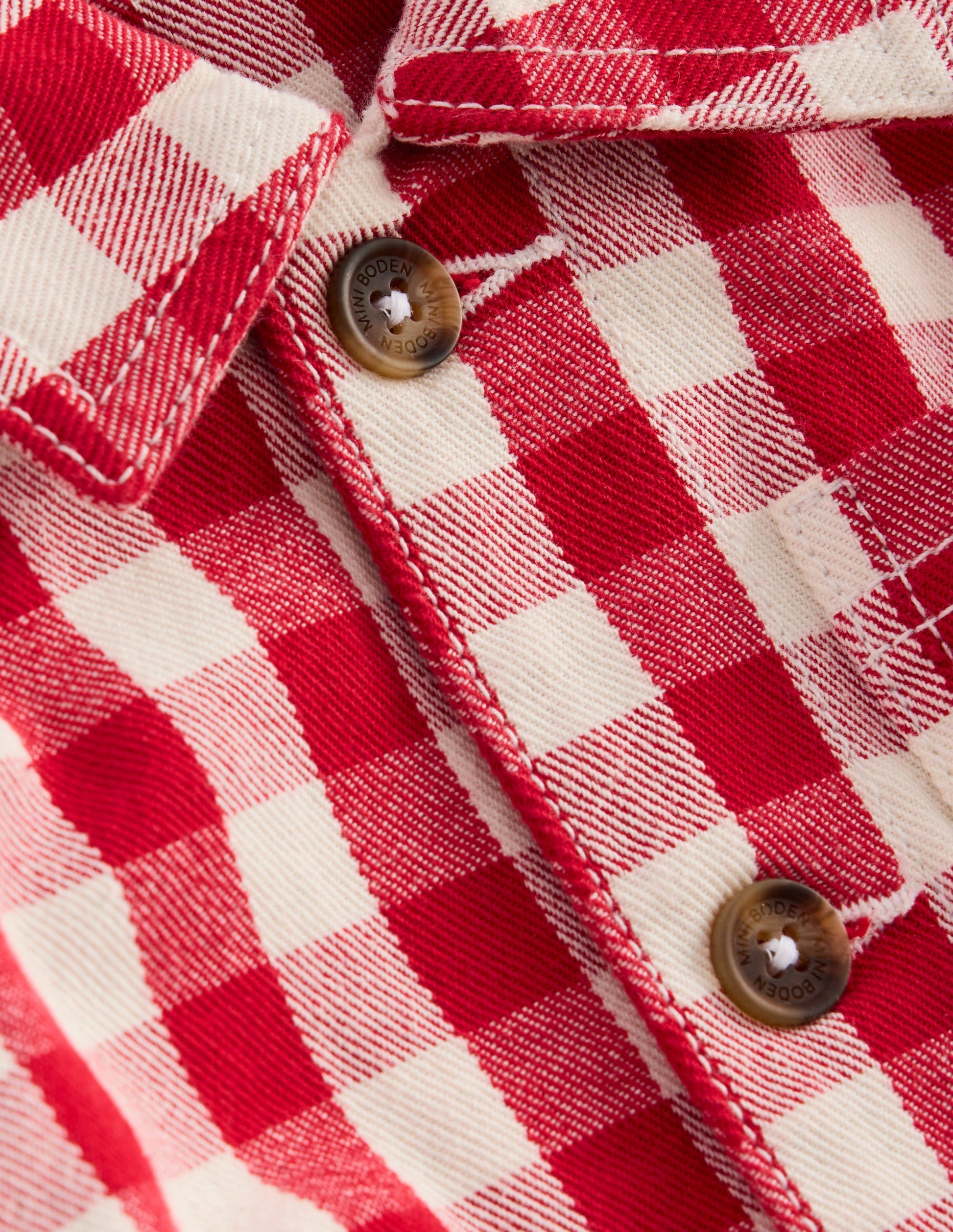 Veste en sergé-Rouge Vichy-4