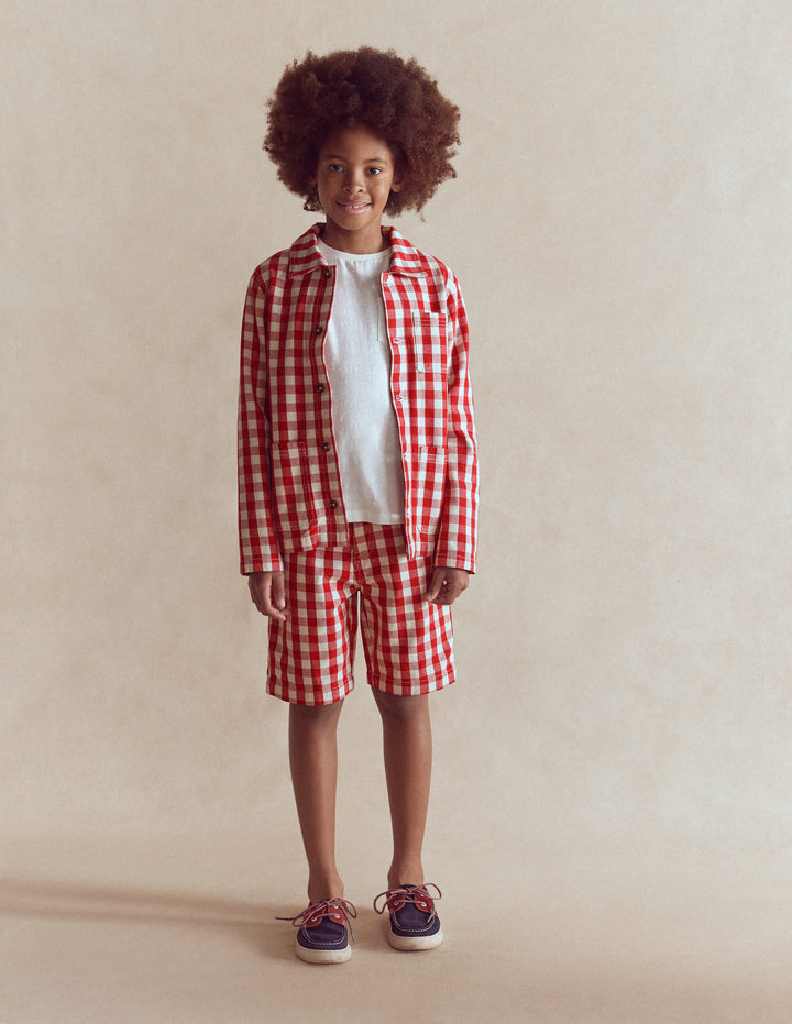 Veste en sergé-Rouge Vichy