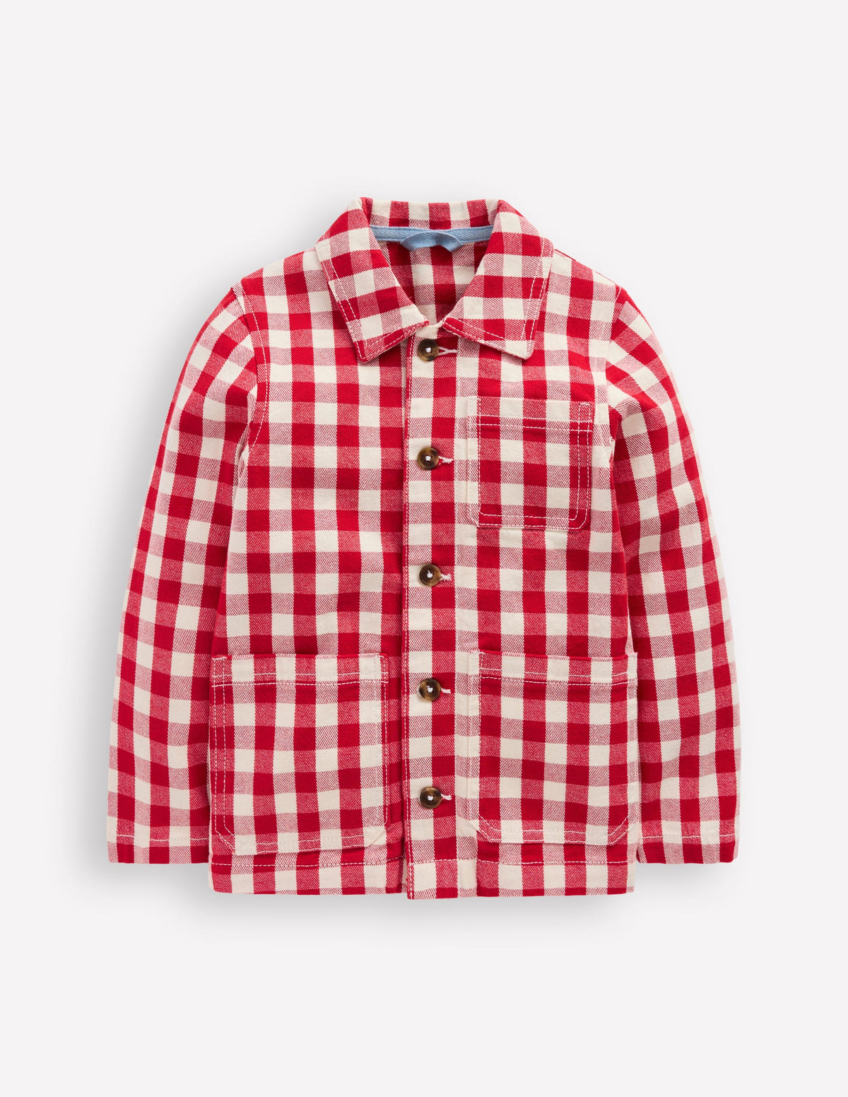 Veste en sergé-Rouge Vichy-2
