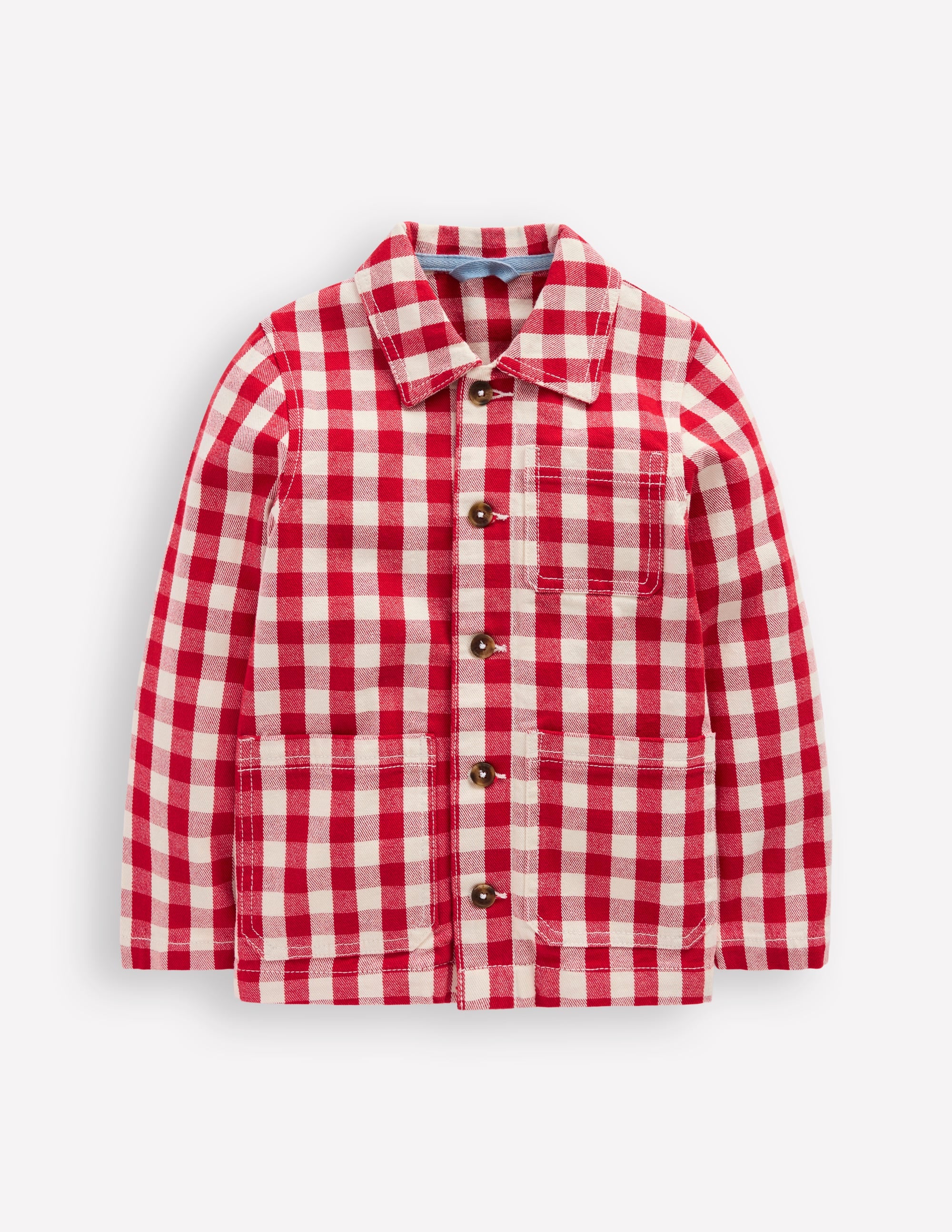 Veste en sergé-Rouge Vichy - Image 2